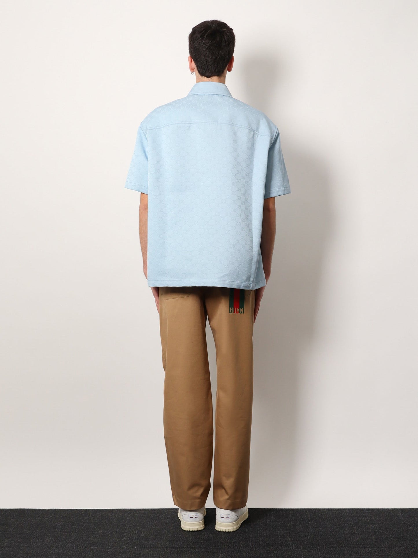 Gucci Gg Jacquard Oversize Cotton Shirt