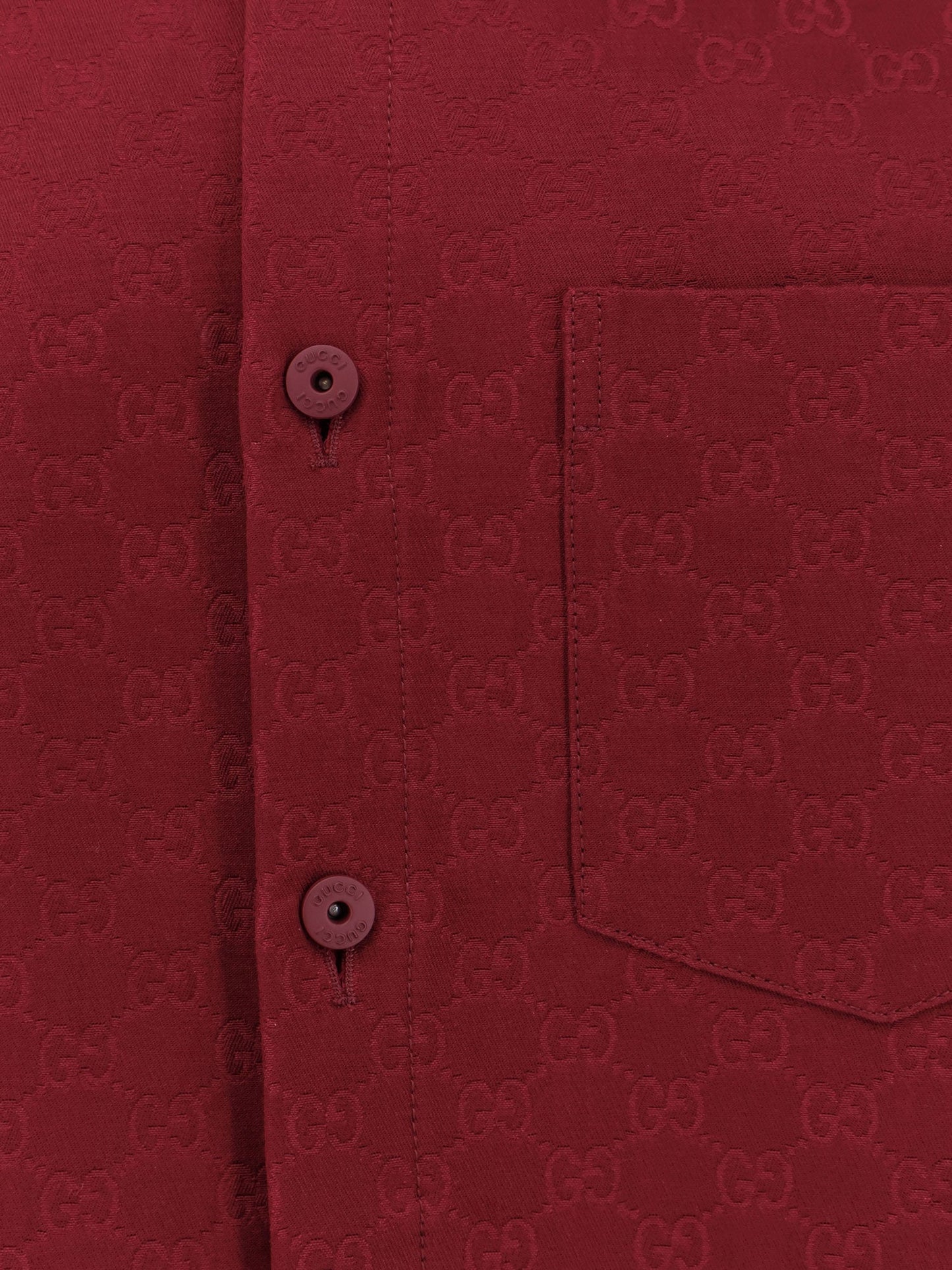 Gucci Gg Jacquard Oversize Cotton Shirt