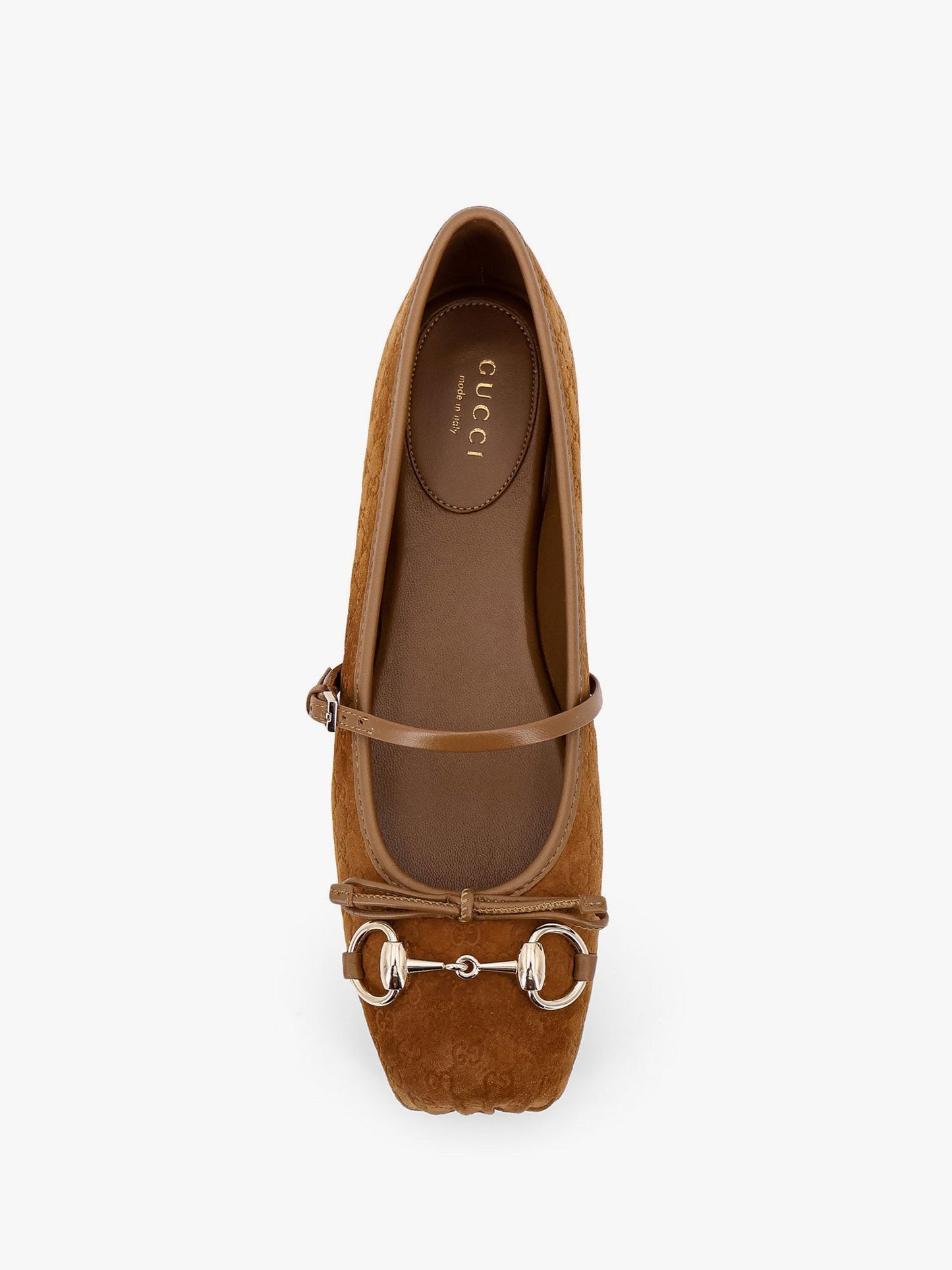 Gucci Suede Ballerinas With All Over Gg Motif