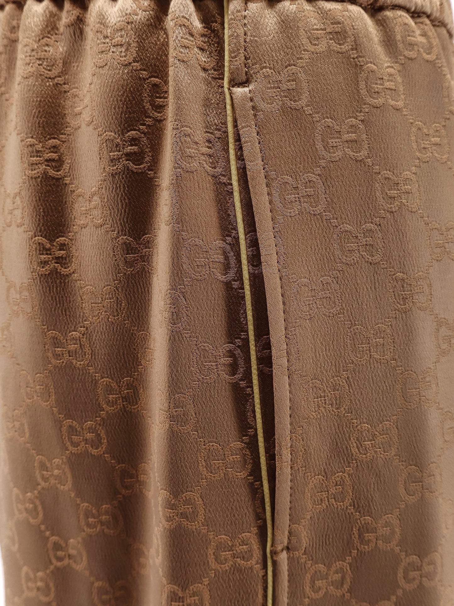 Gucci Viscose Blend Shorts With Allover Gg Logo
