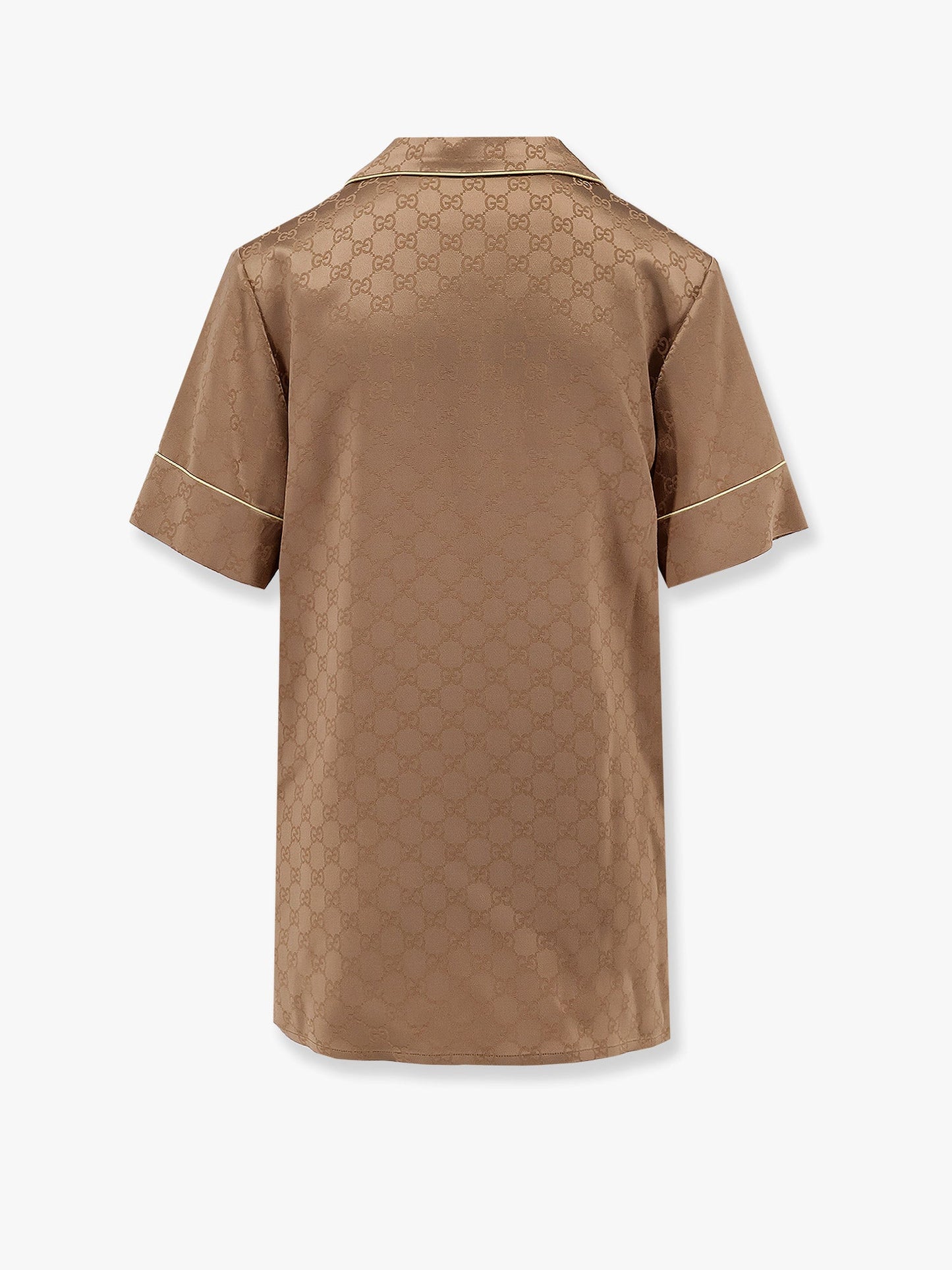 Gucci Viscose Blend Shirt With Allover Gg Logo