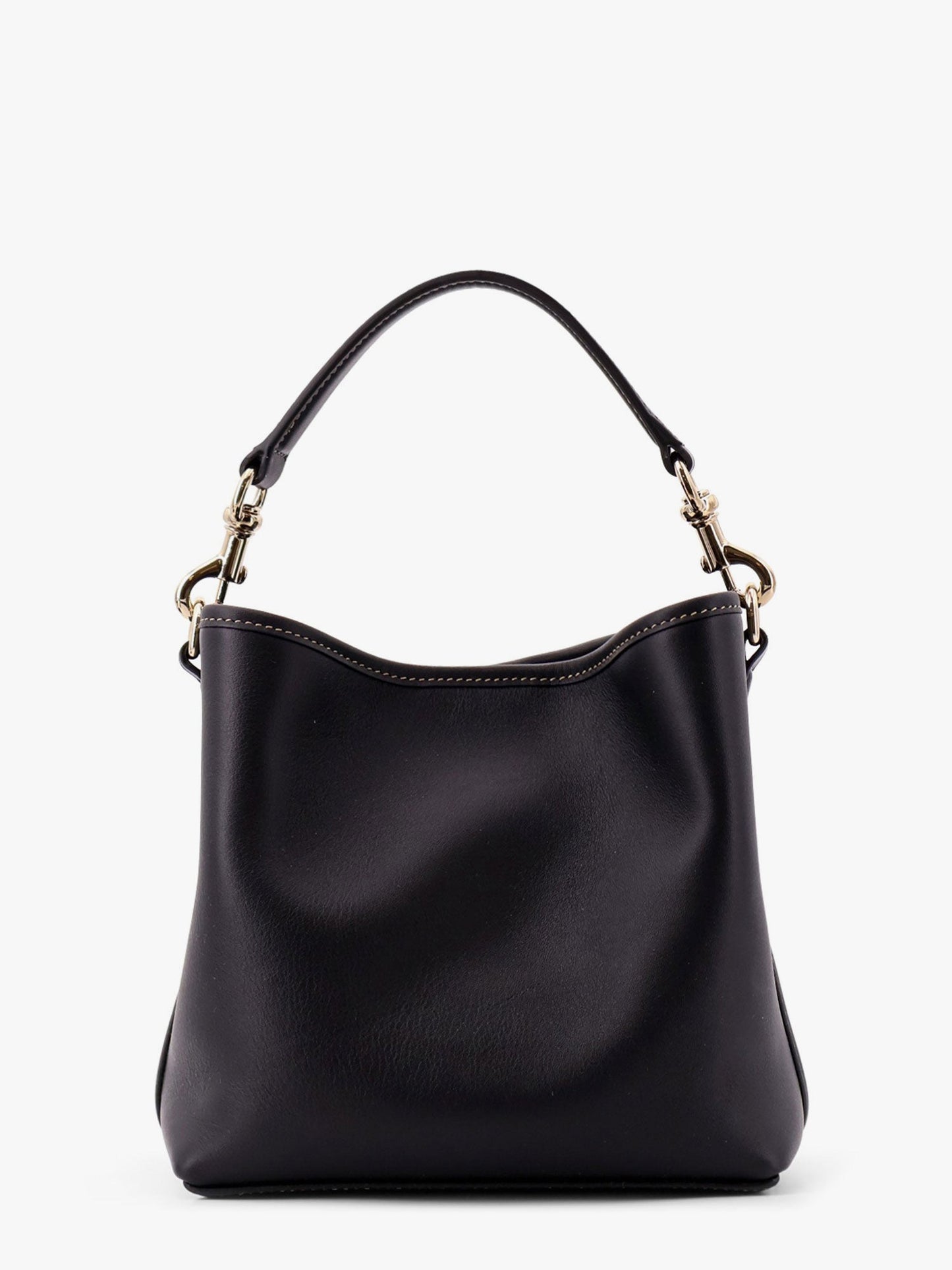 Gucci Gg Emblem Leather Bucket Bag With Frontal Logo