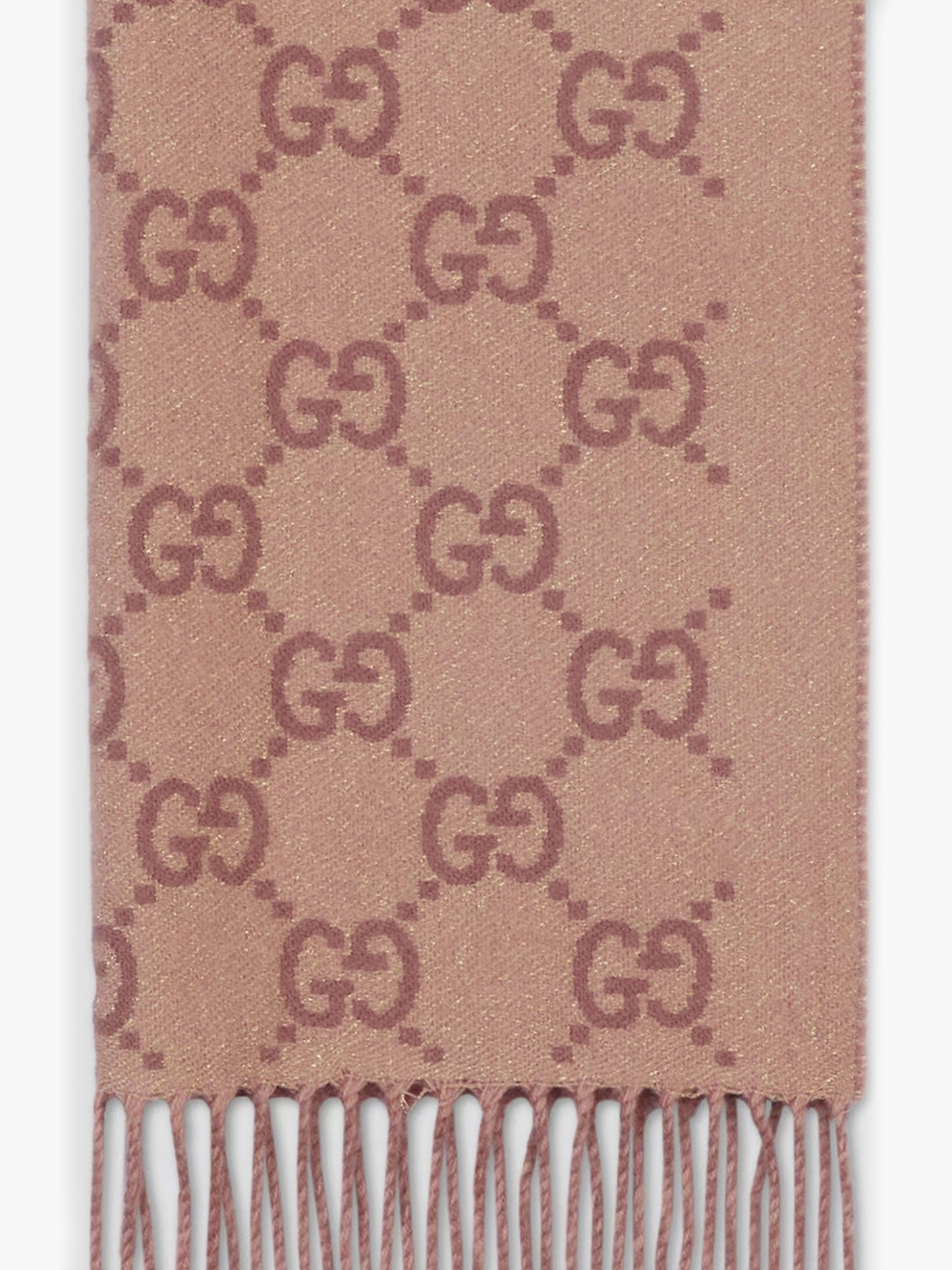 Gucci Gg Cashmere Scarf With Lurex Effect