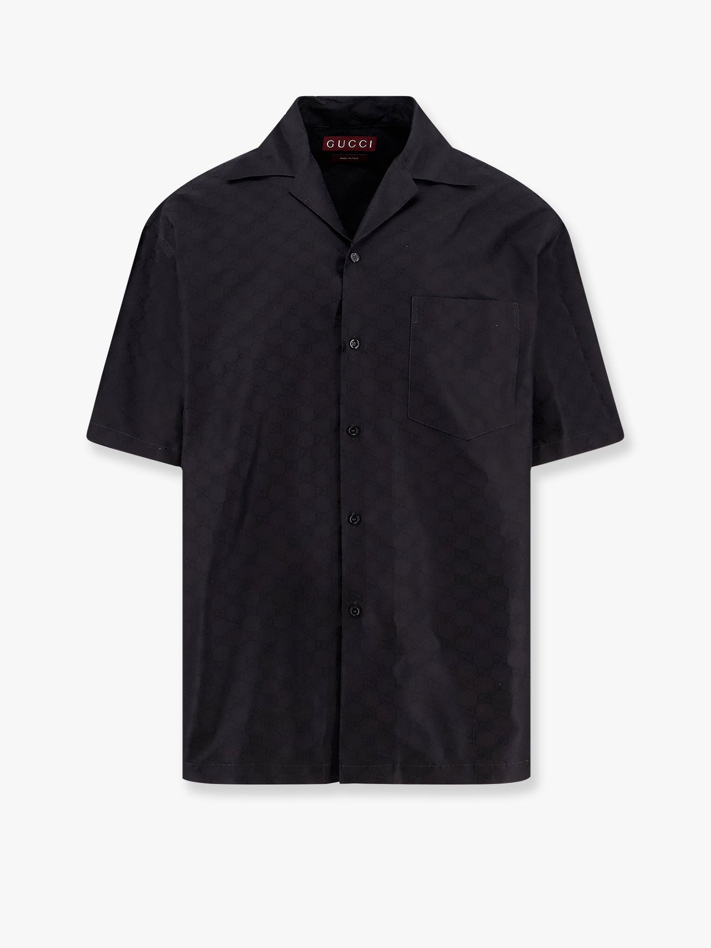Gucci Cotton And Silk Shirt With Allover Gg Logo