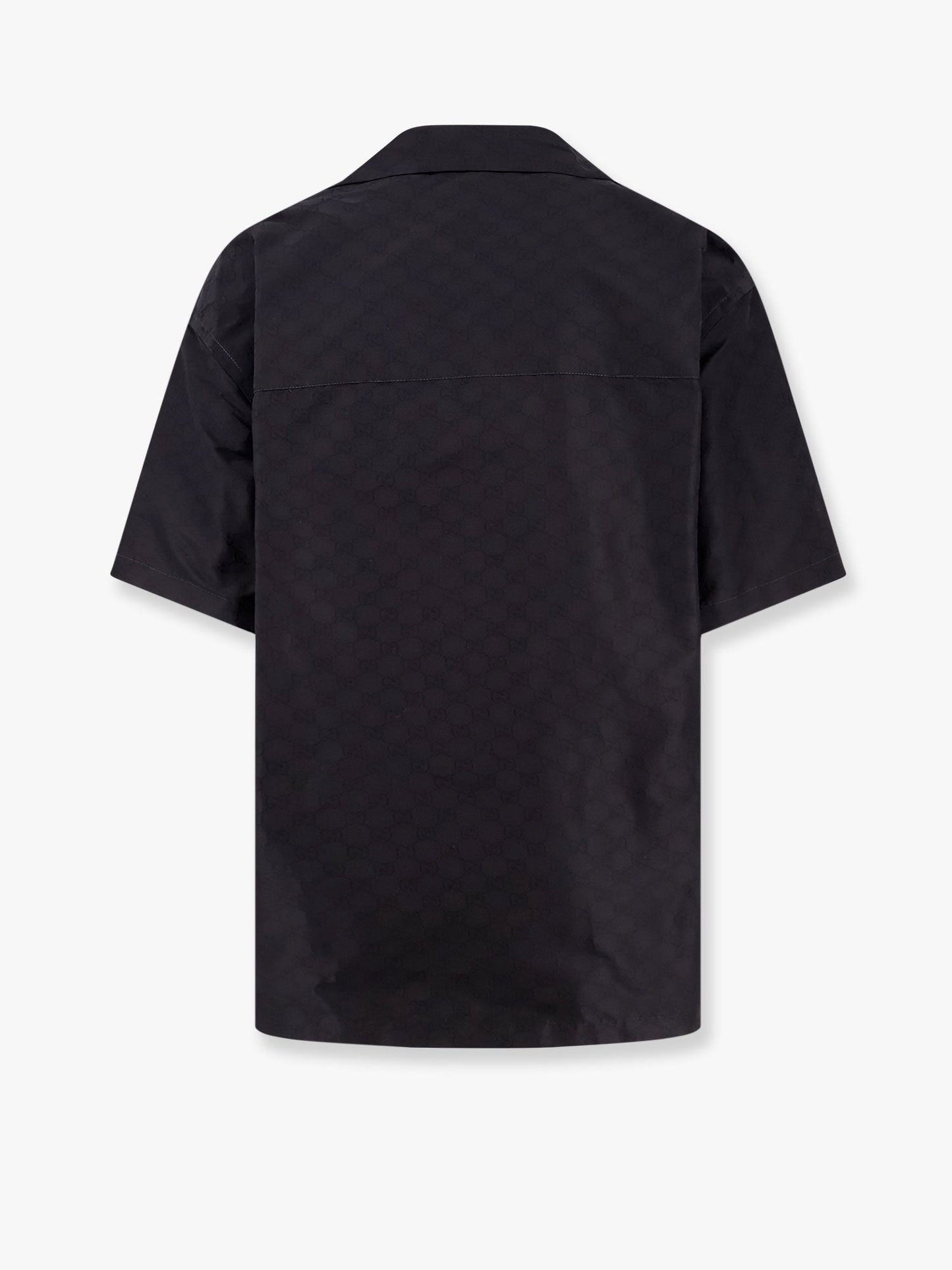 Gucci Cotton And Silk Shirt With Allover Gg Logo