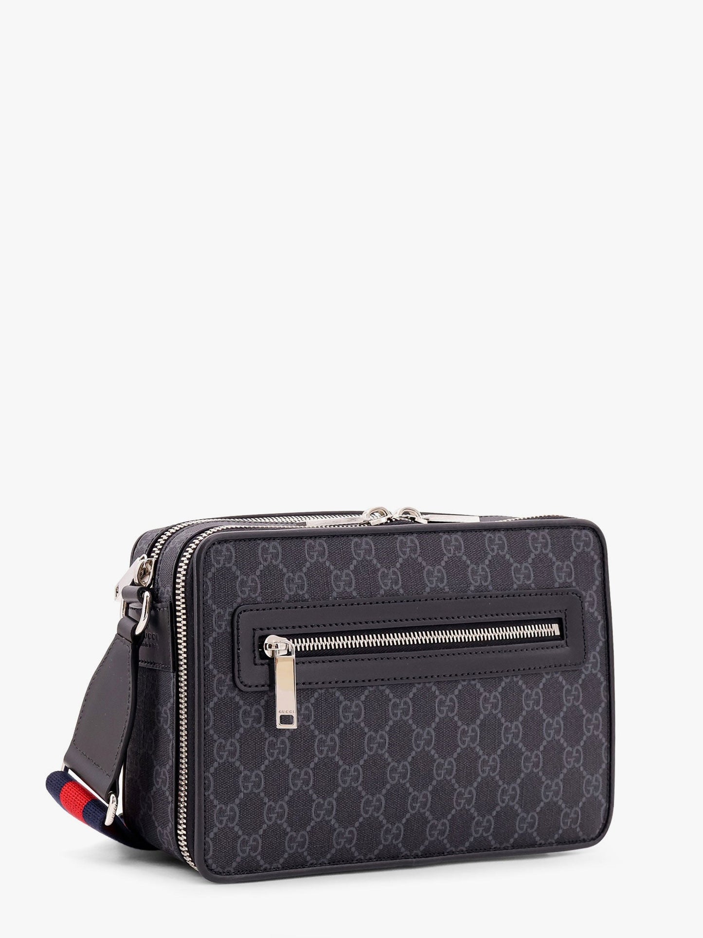 Gucci Gg Supreme Fabric And Leather Shoulder Bag
