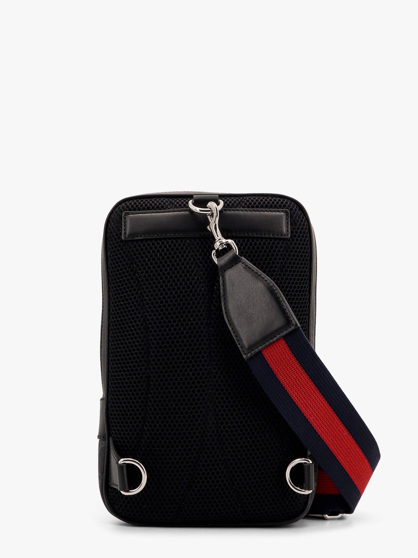 Gucci Gg Supreme Fabric And Leather Crossbody Bag
