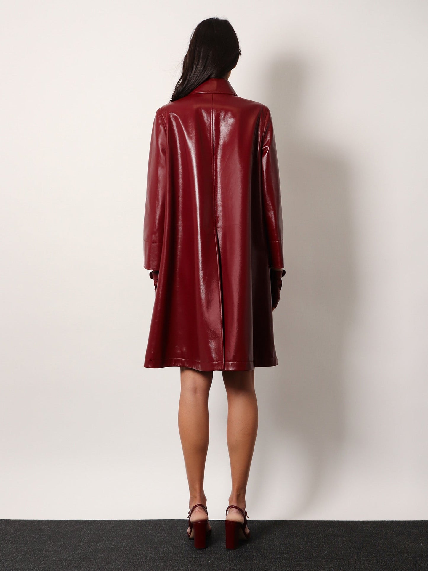 Gucci Double Breasted Leather Coat