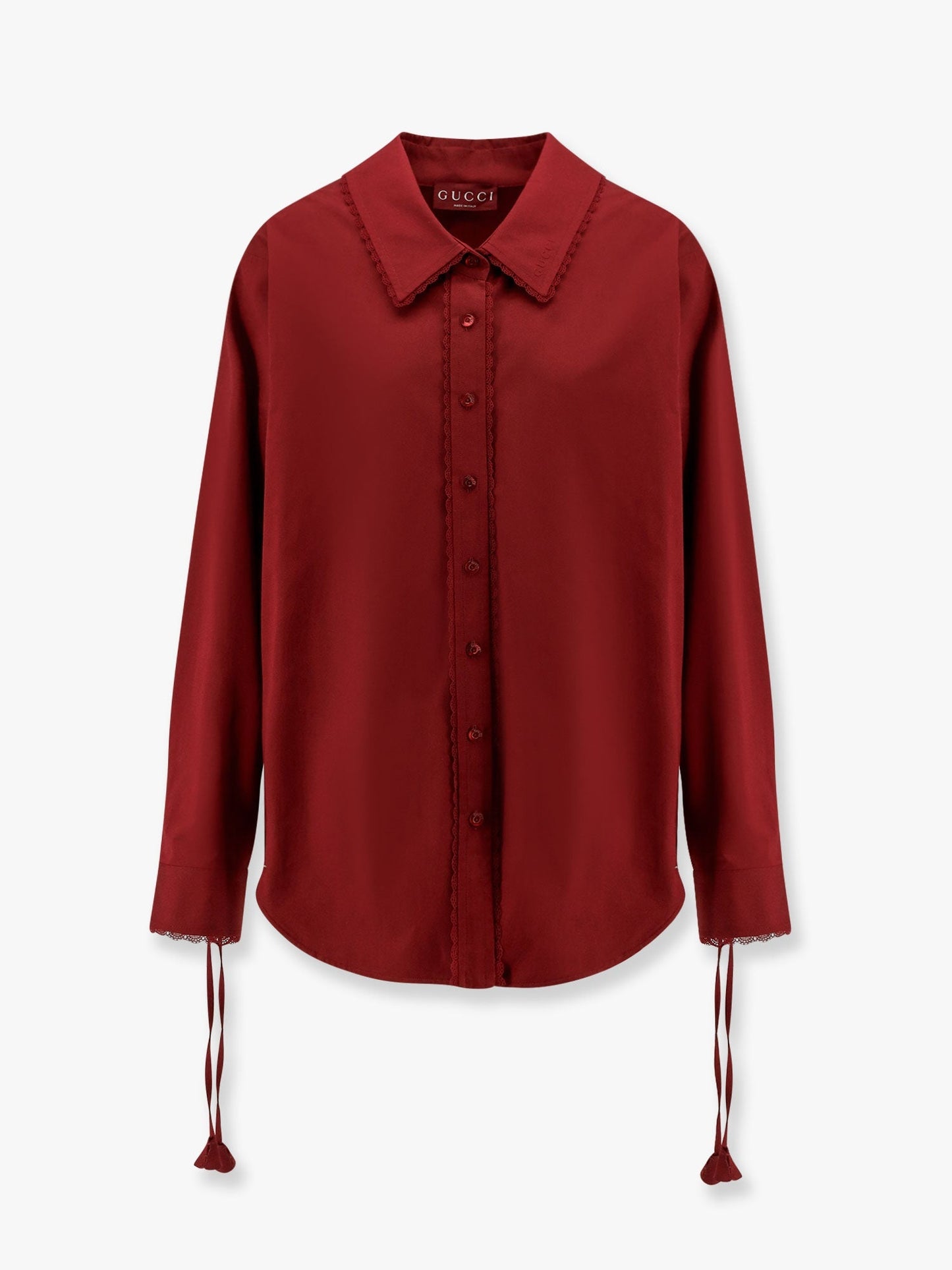 Gucci Cotton Popeline Shirt With Ties And Laces Profiles