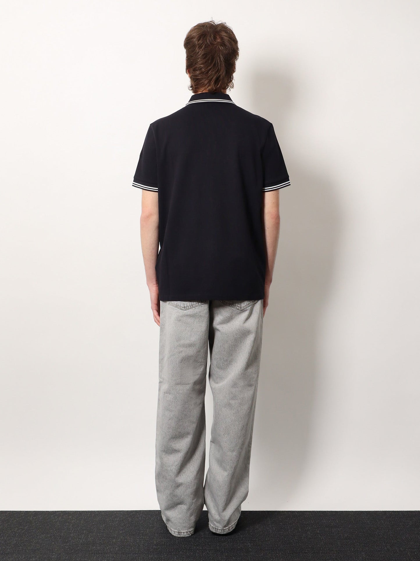 Moncler Cotton Polo Shirt With Contrasting Profiles