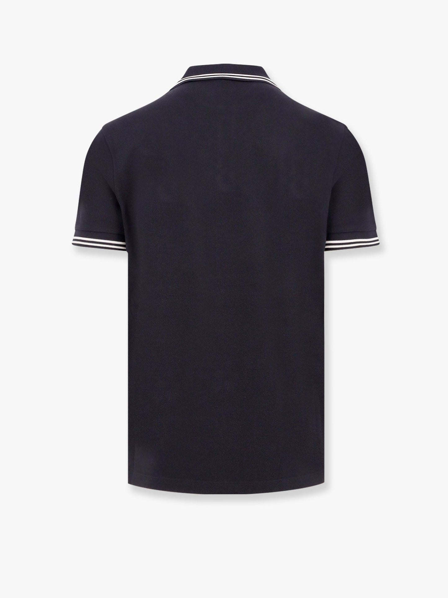 Moncler Cotton Polo Shirt With Contrasting Profiles