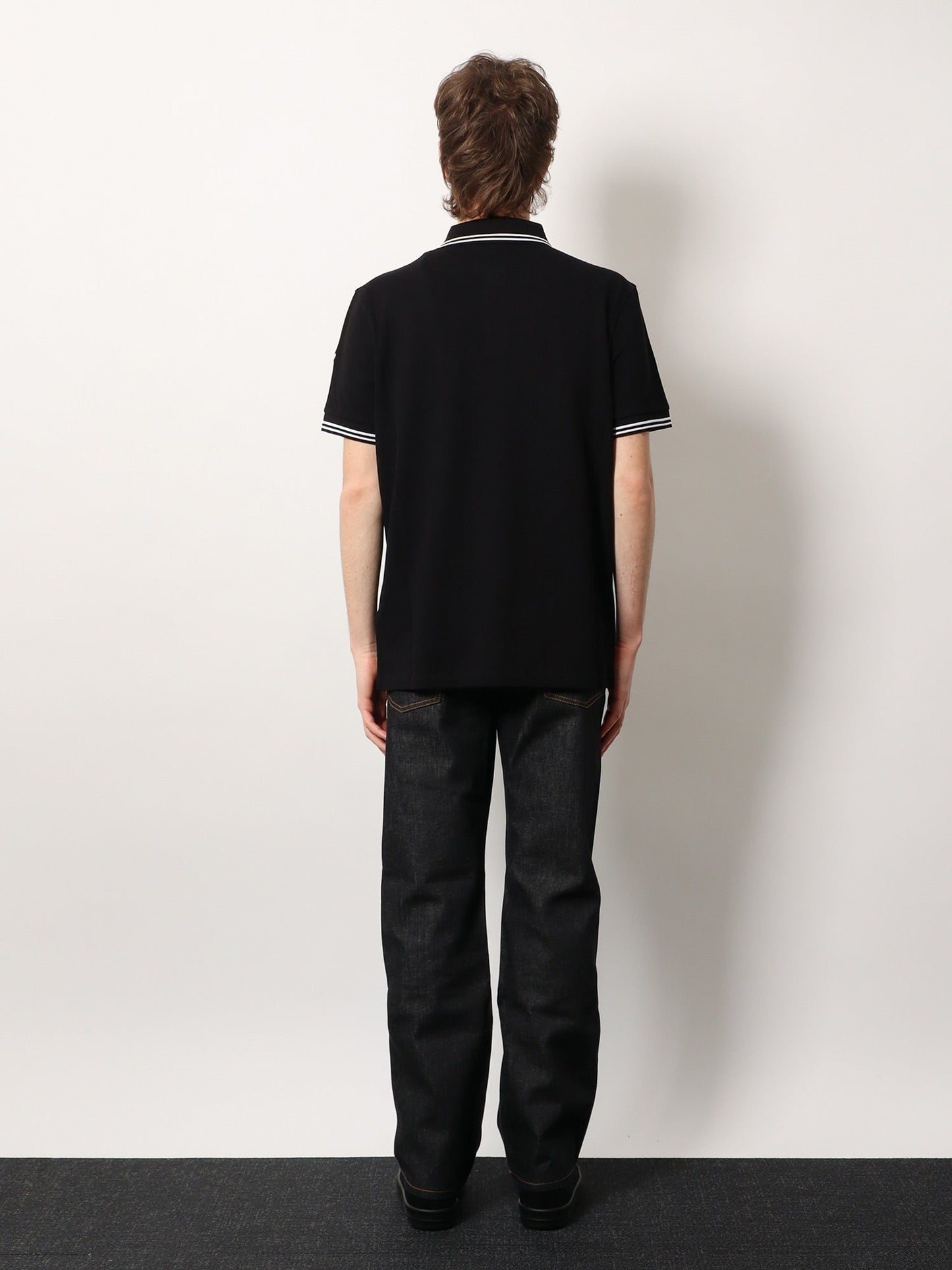 Moncler Cotton Polo Shirt With Contrasting Profiles