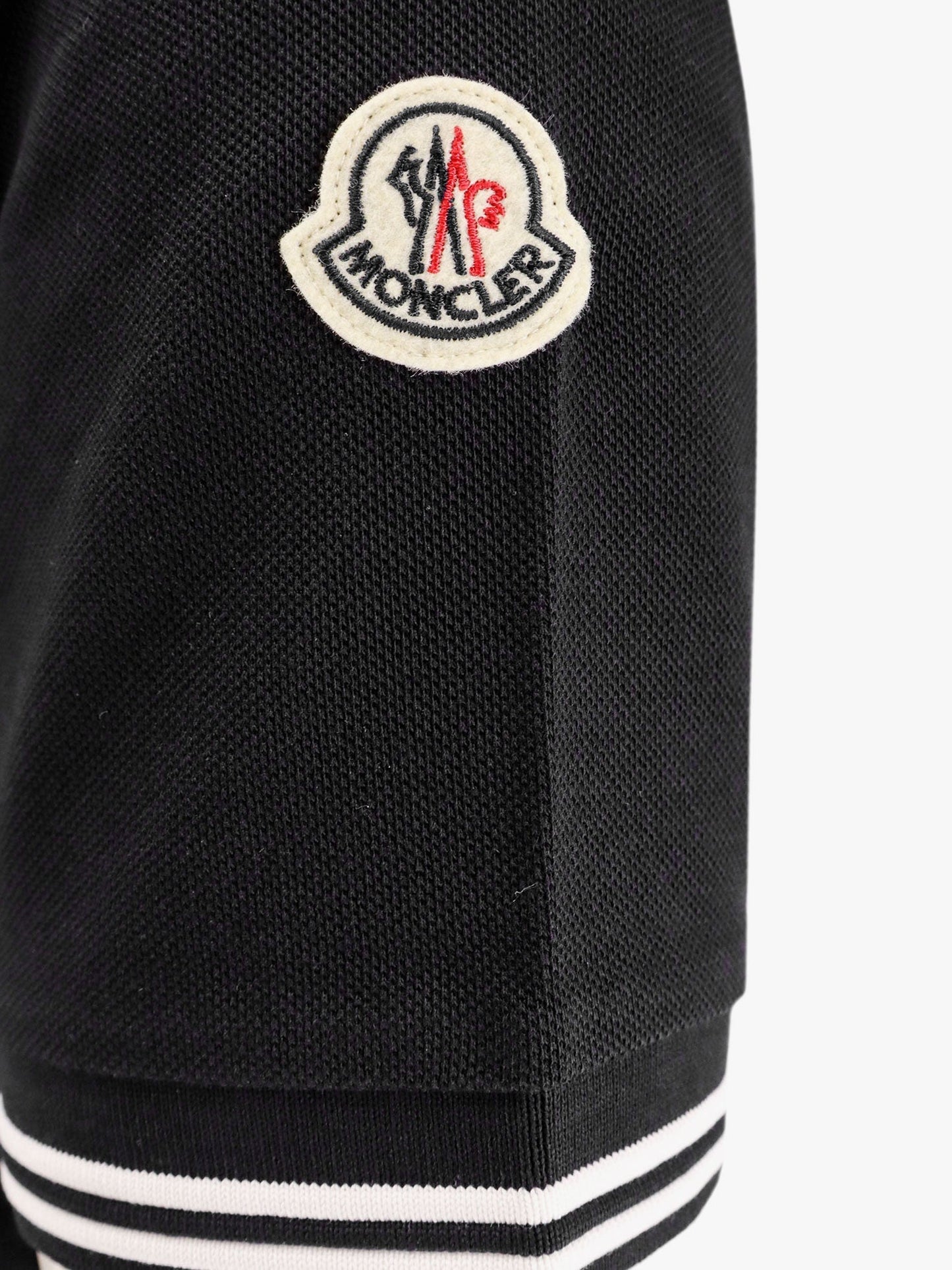 Moncler Cotton Polo Shirt With Contrasting Profiles