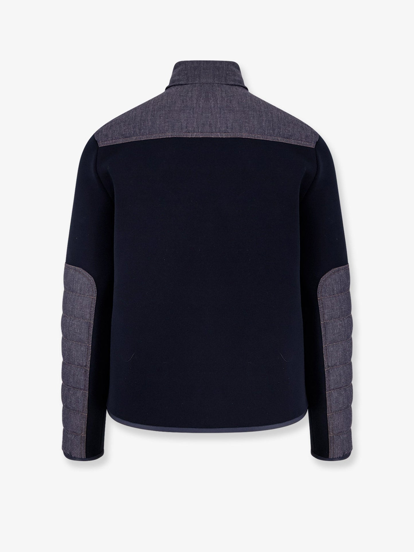 Moncler Stretch Cotton Cardigan With Padding On Thefront
