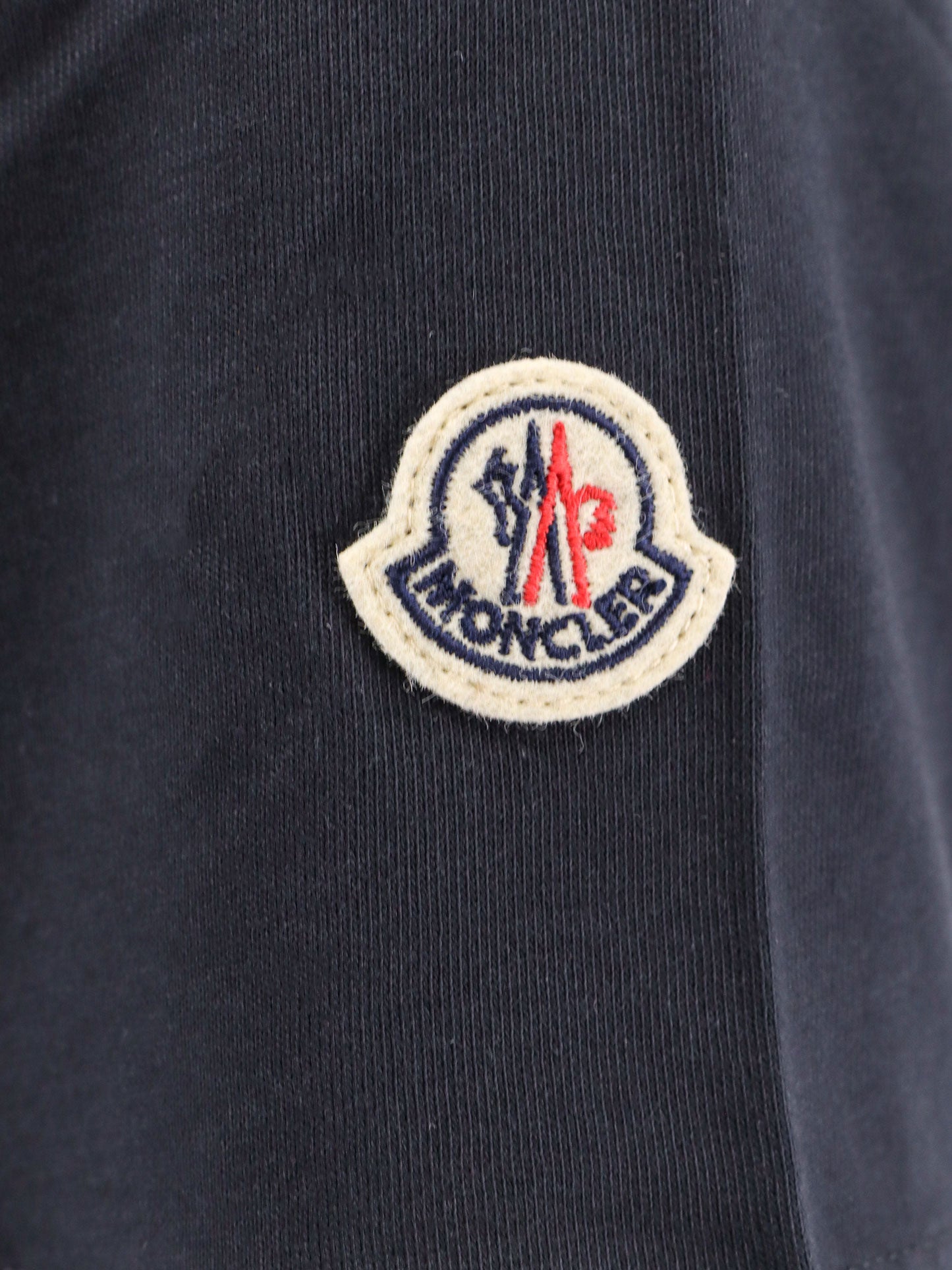 Moncler Biologic Cotton T Shirt With Embroidered Logo
