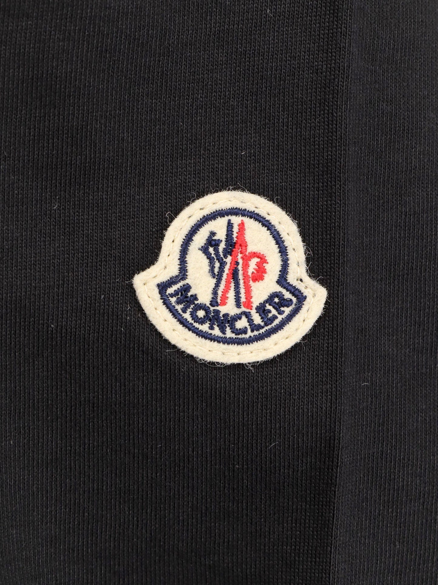 Moncler Biologic Cotton T Shirt With Embroidered Logo