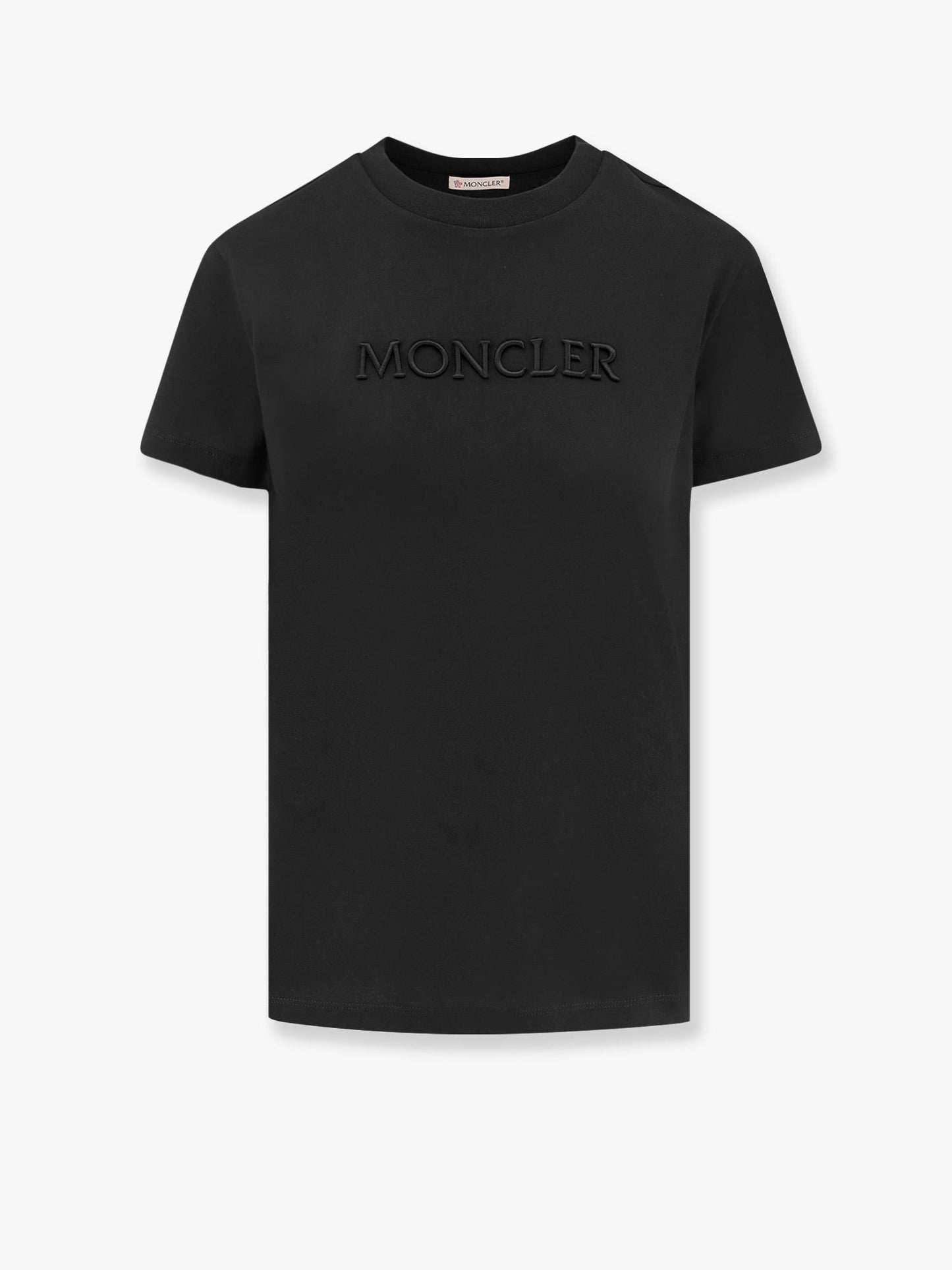 Moncler Biologic Cotton T Shirt With Embroidered Logo