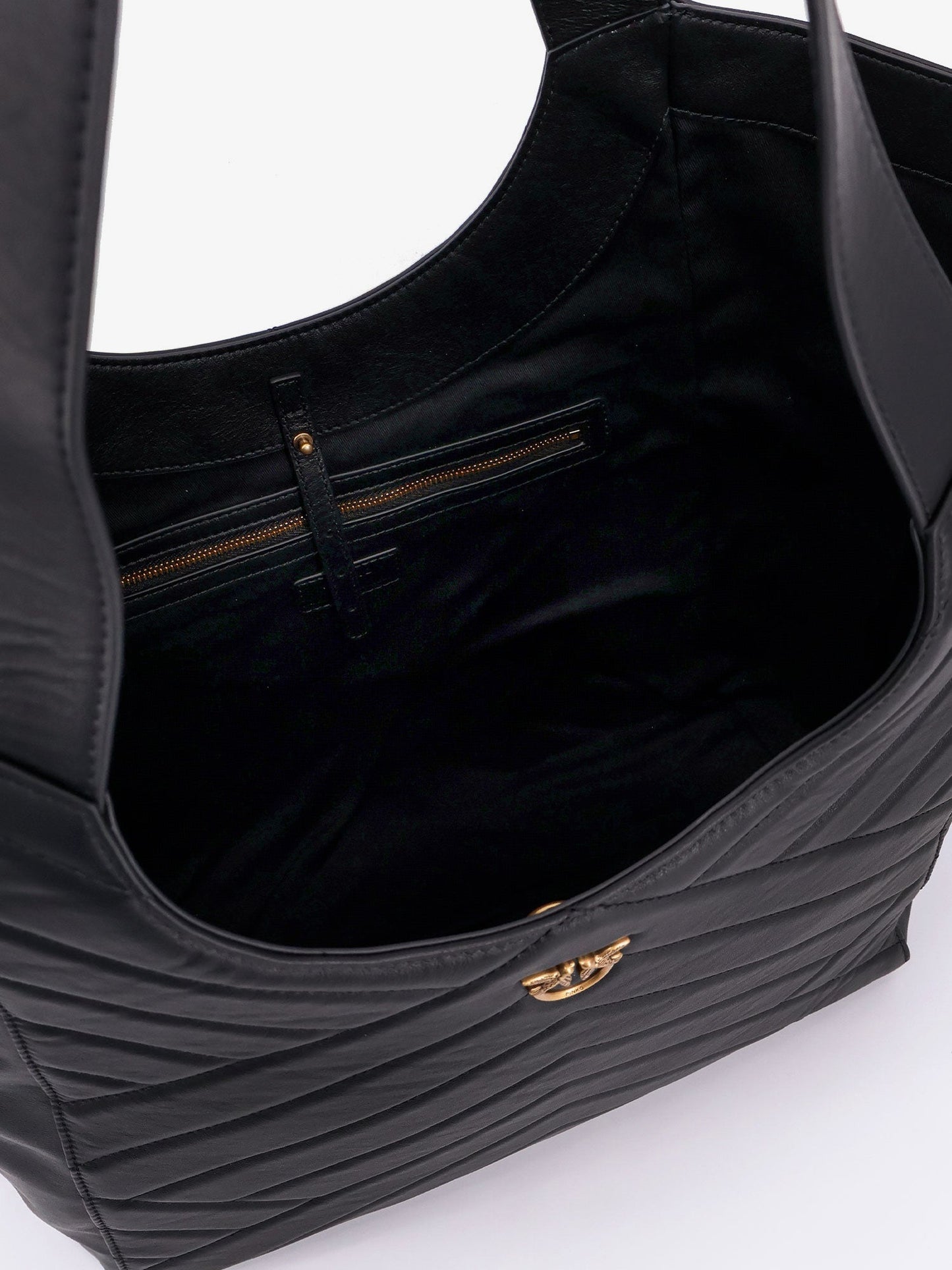 Pinko Quilted Leather Shoulder Bag