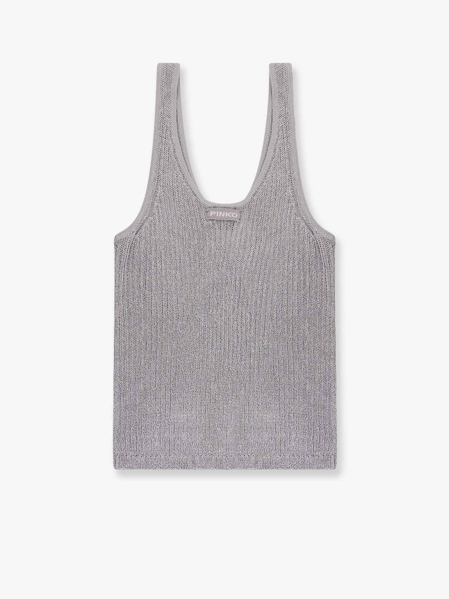 Pinko Noha Viscose And Metallized Fibre Tank Top