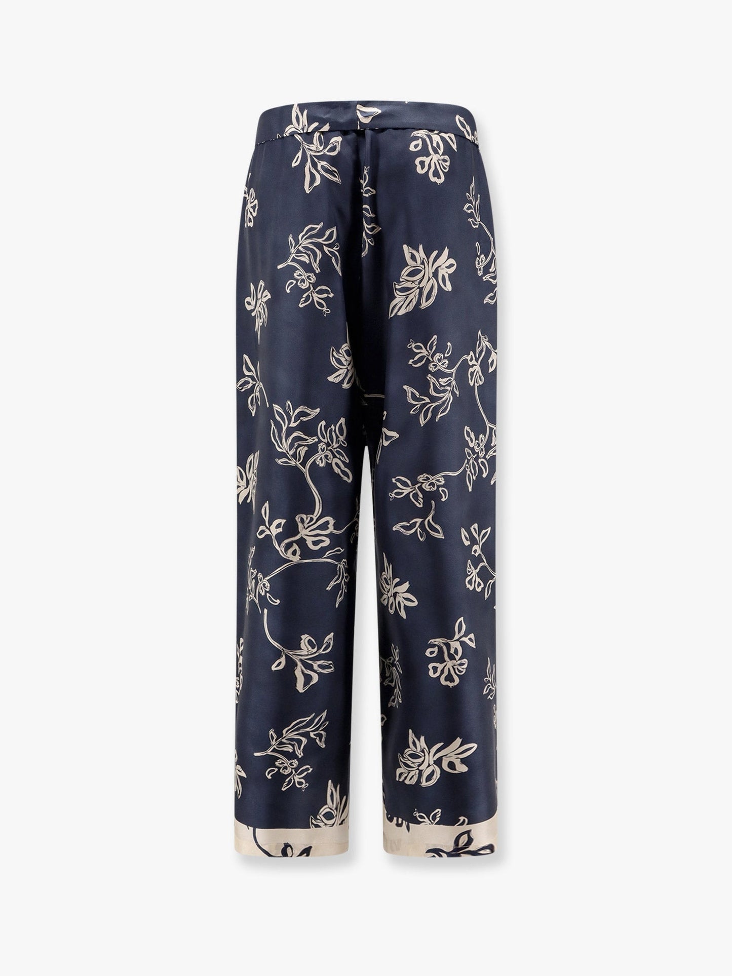 'S Max Mara Cinzia Silk Trouser With Floral Print