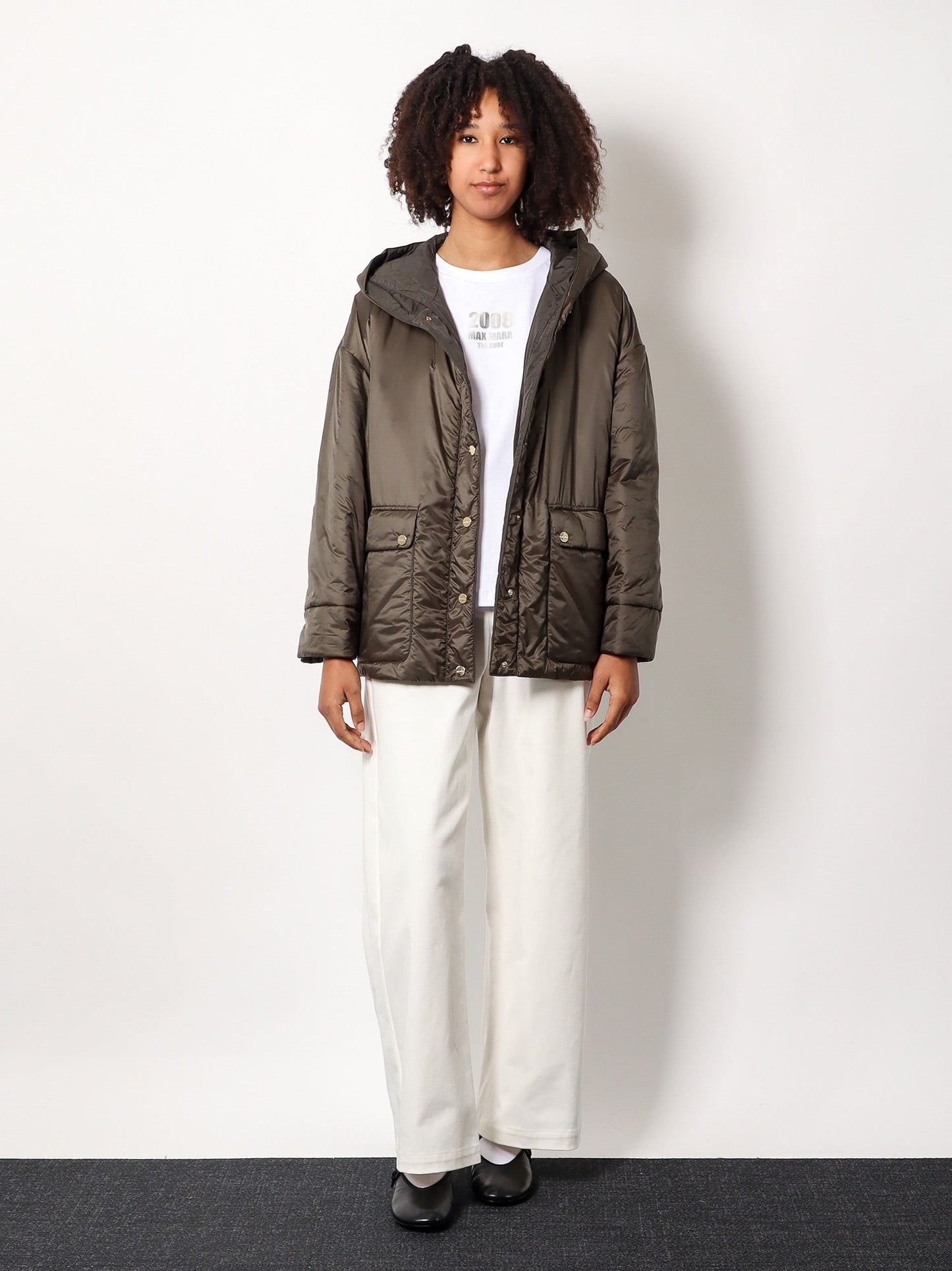 'S Max Mara Quieto Cotton T Shirt With Print On The Front