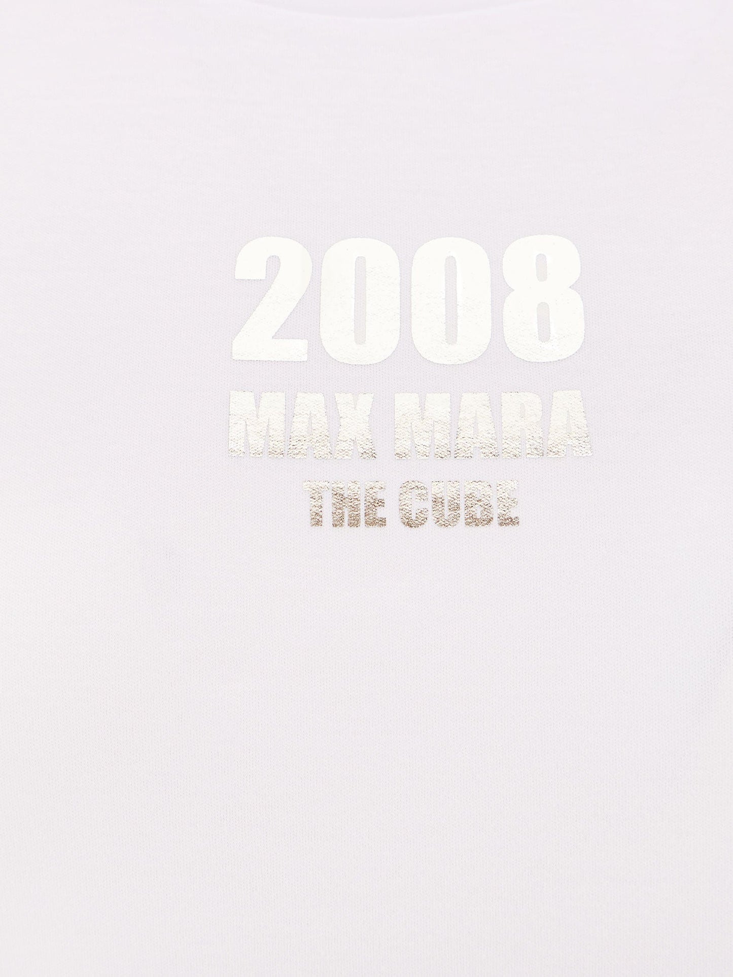'S Max Mara Quieto Cotton T Shirt With Print On The Front