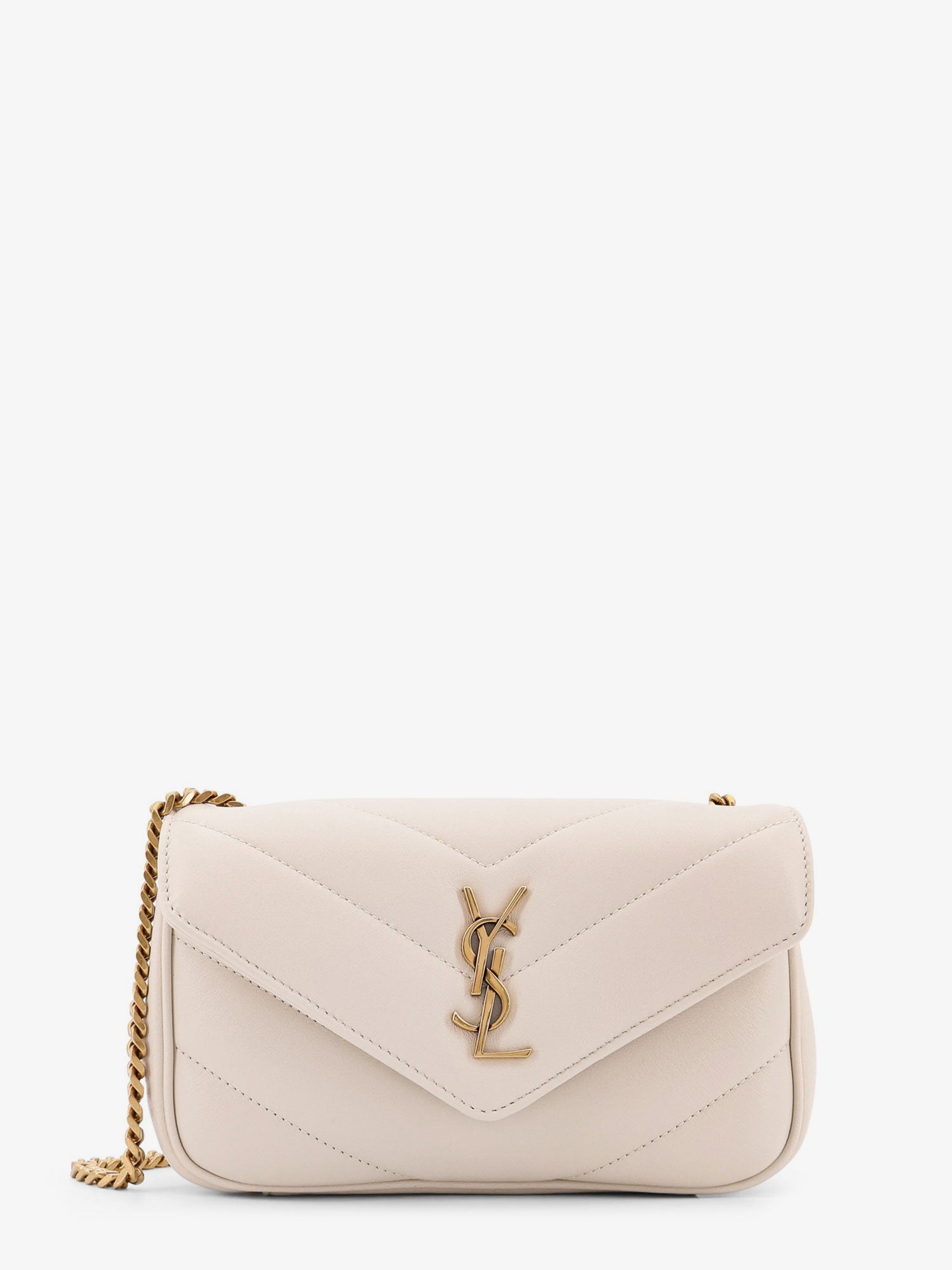 SAINT LAURENT Loulou Mini leather shoulder bag with Chevron