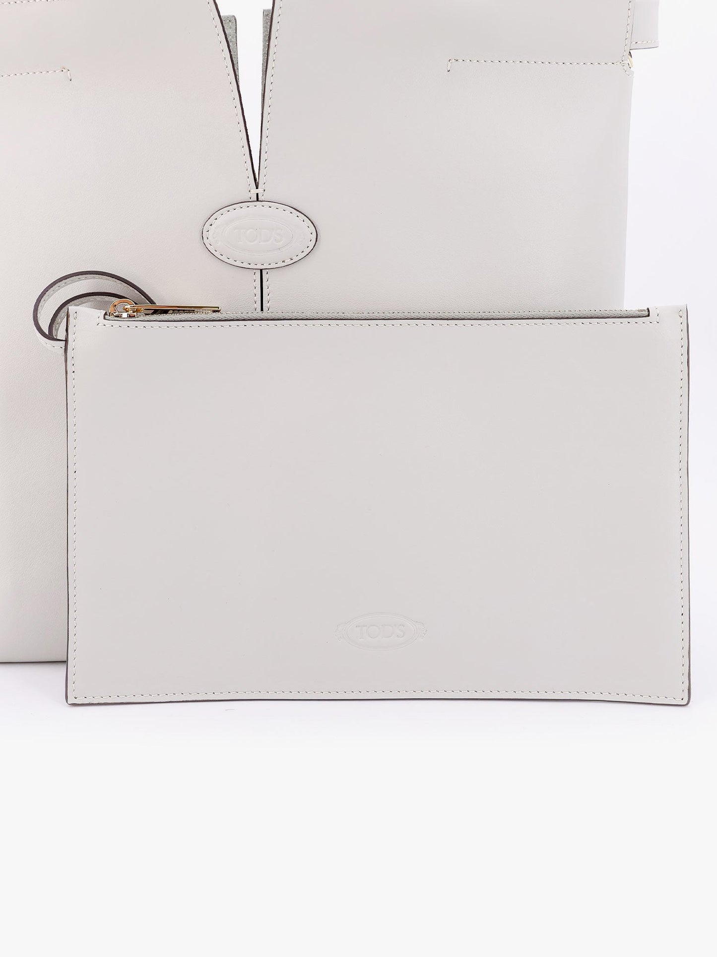 Tod's Leather Handbag With Frontal Logo Patch