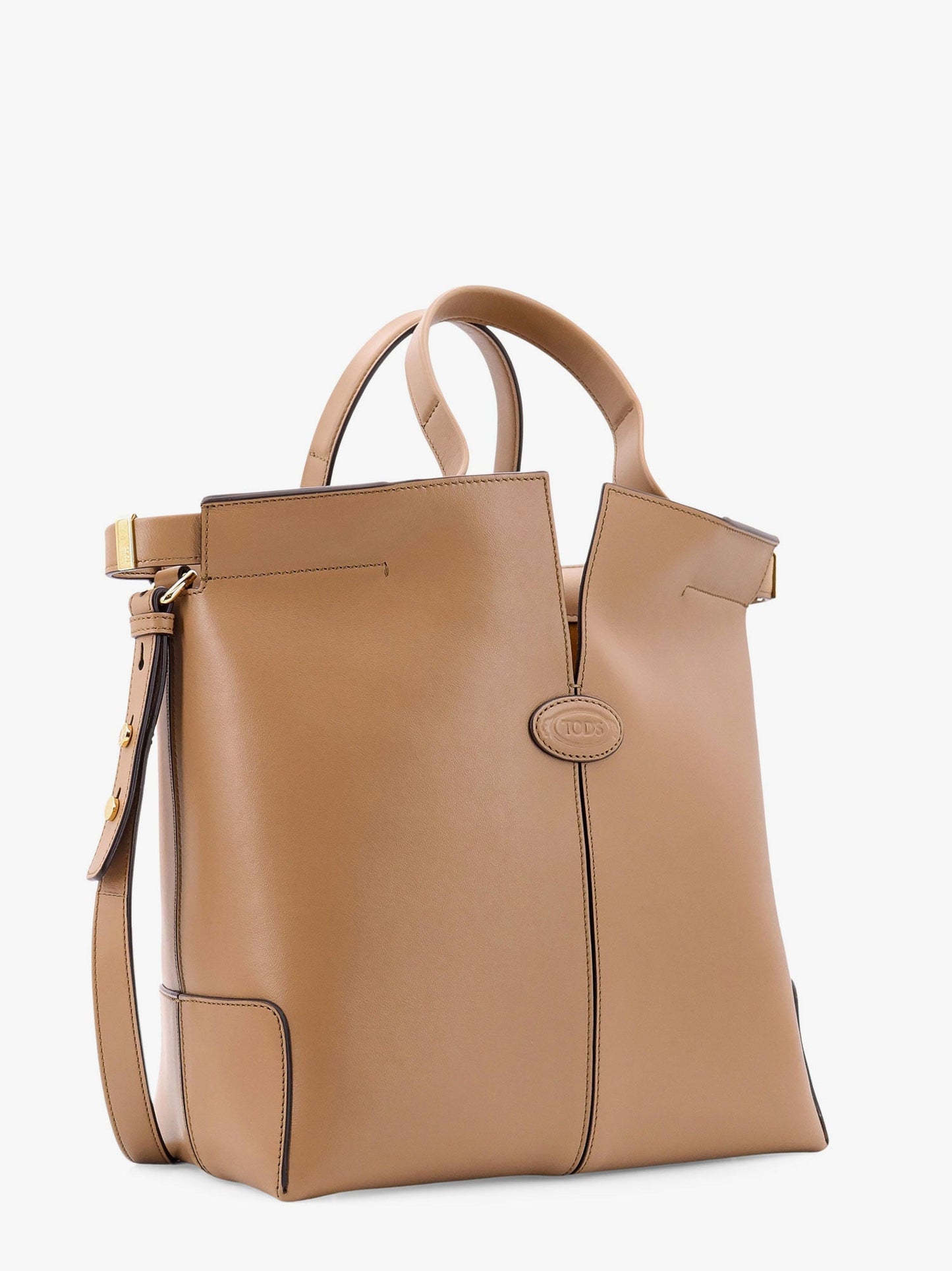 Tod's Leather Handbag With Frontal Logo Patch