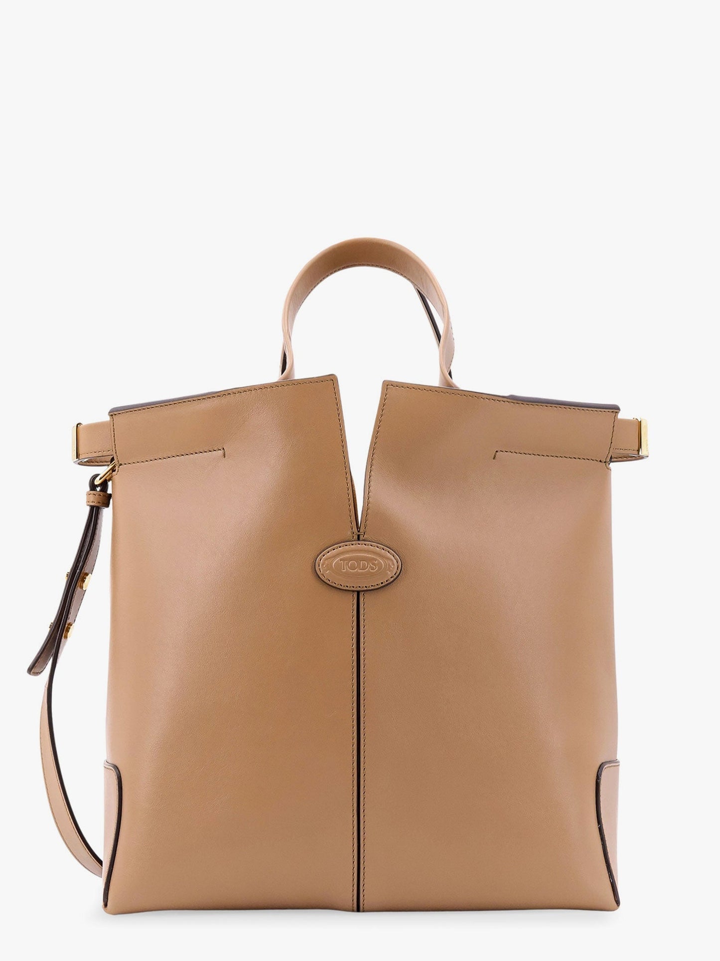 Tod's Leather Handbag With Frontal Logo Patch