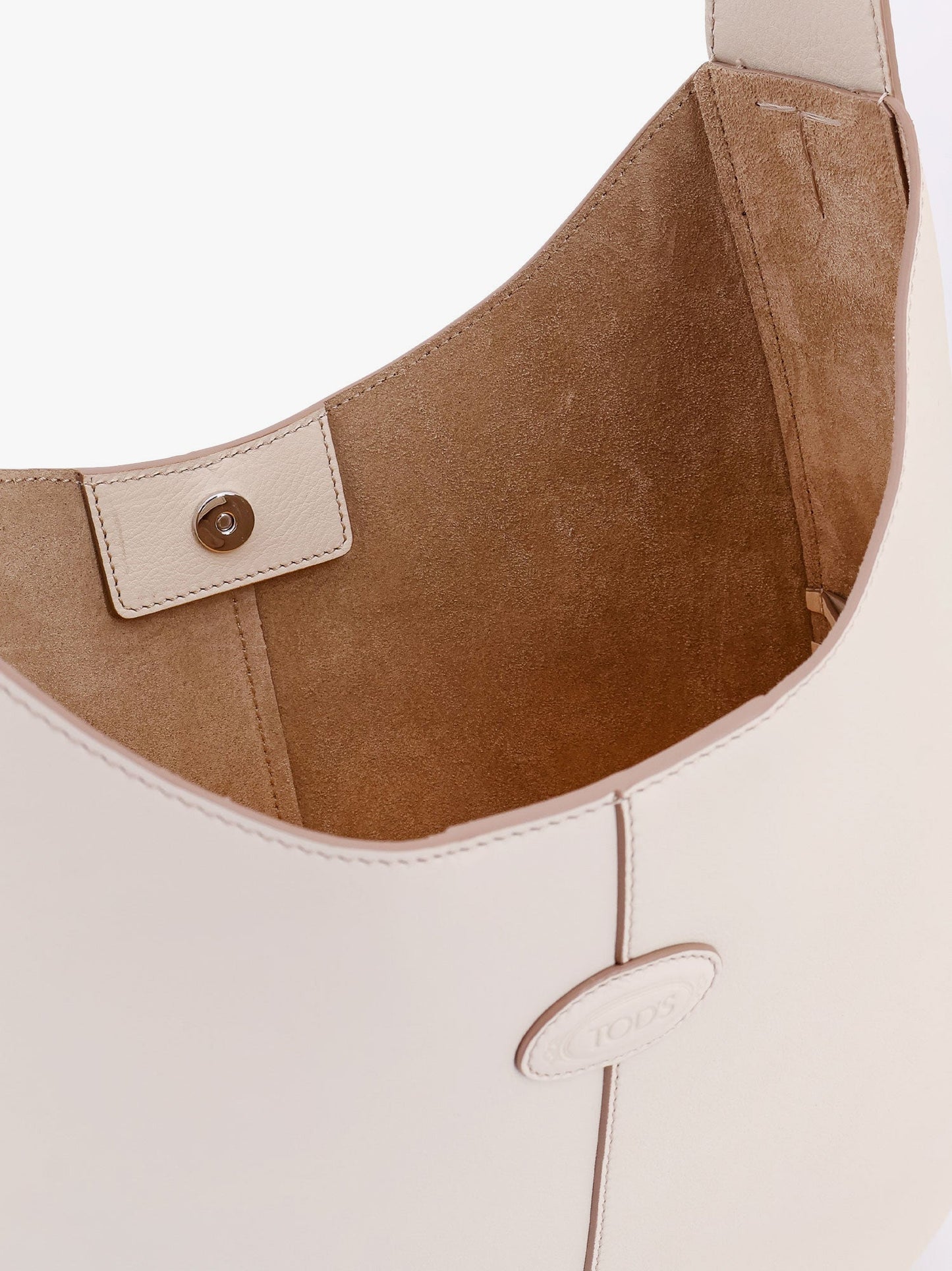 Tod's Leather Shoulder Bag With Frontal Logo Patch