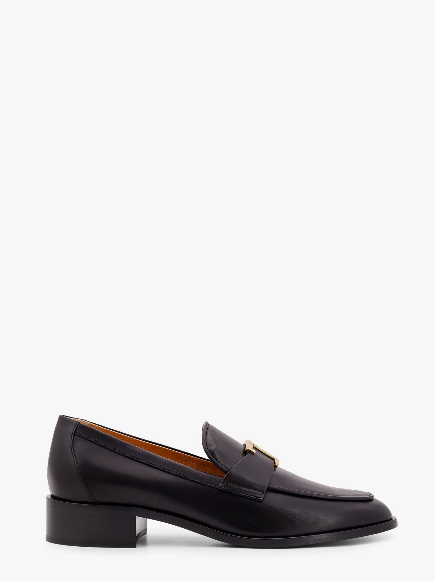 Tod's Leather Loafer With T Timeless Metal Logo