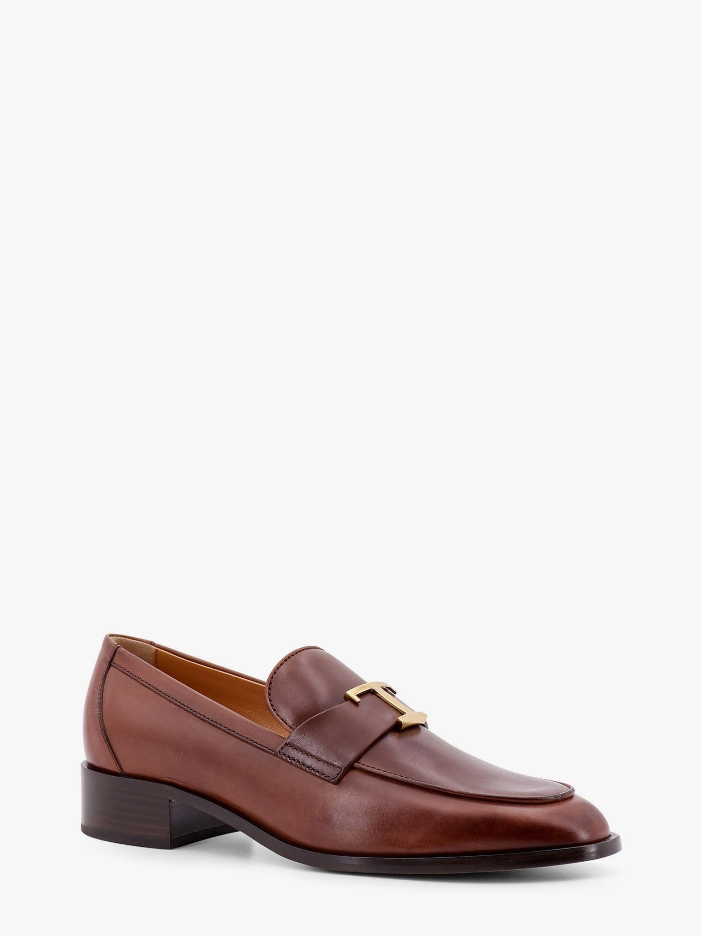 Tod's Leather Loafer With T Timeless Metal Logo