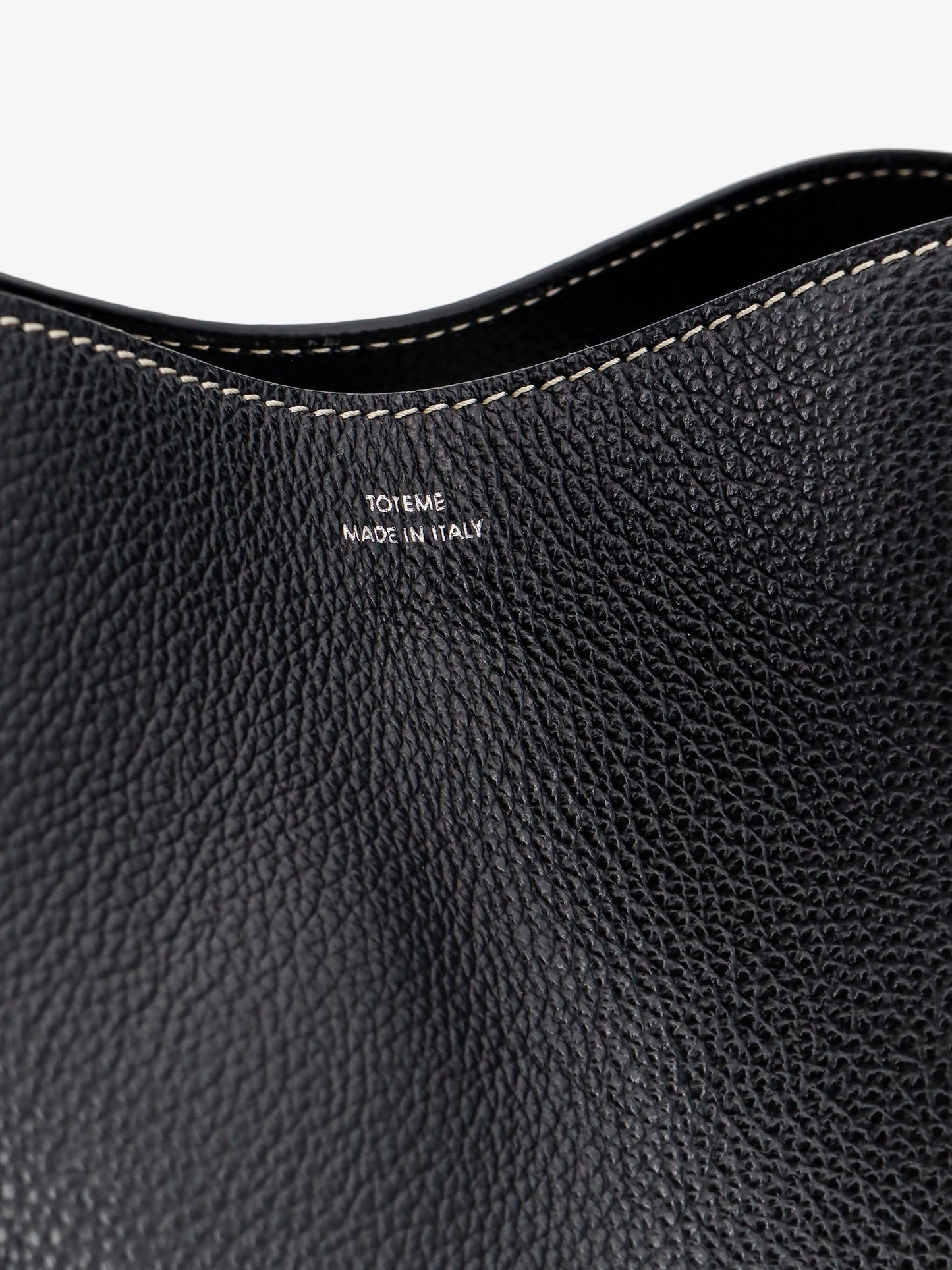 Toteme Leather Bucket Bag With Contrasting Stitching