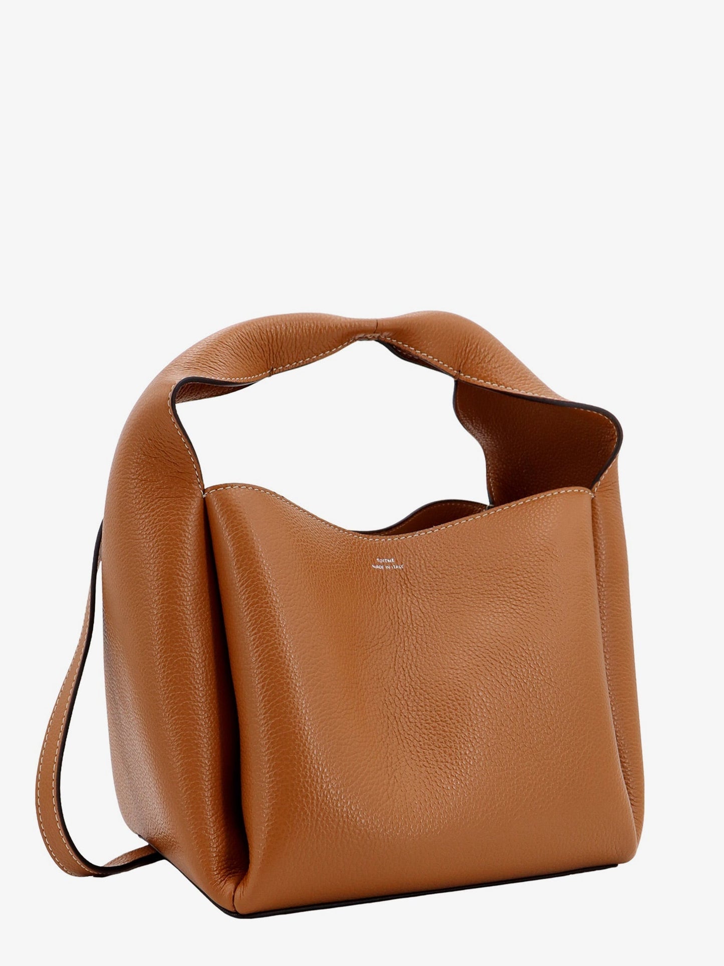 Toteme Leather Bucket Bag With Contrasting Stitching