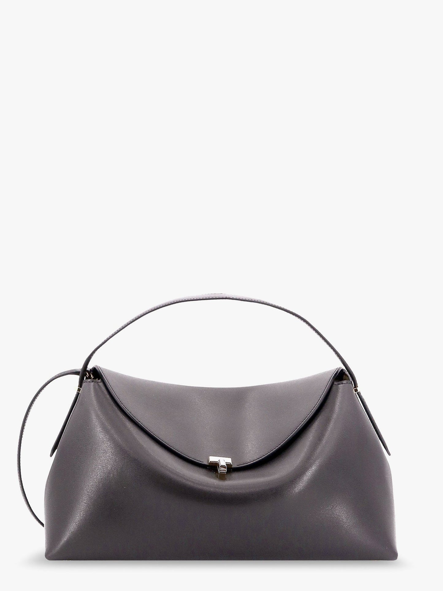 Toteme T Lock Leather Handbag With Frontal Monogram