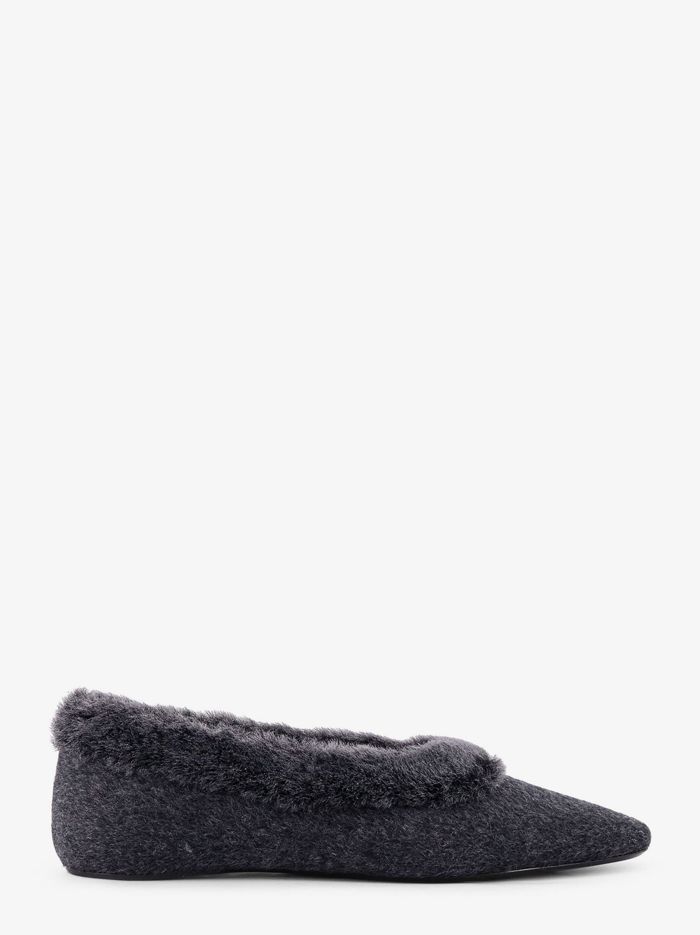 Toteme Shearling Edge Wool Ballerinas