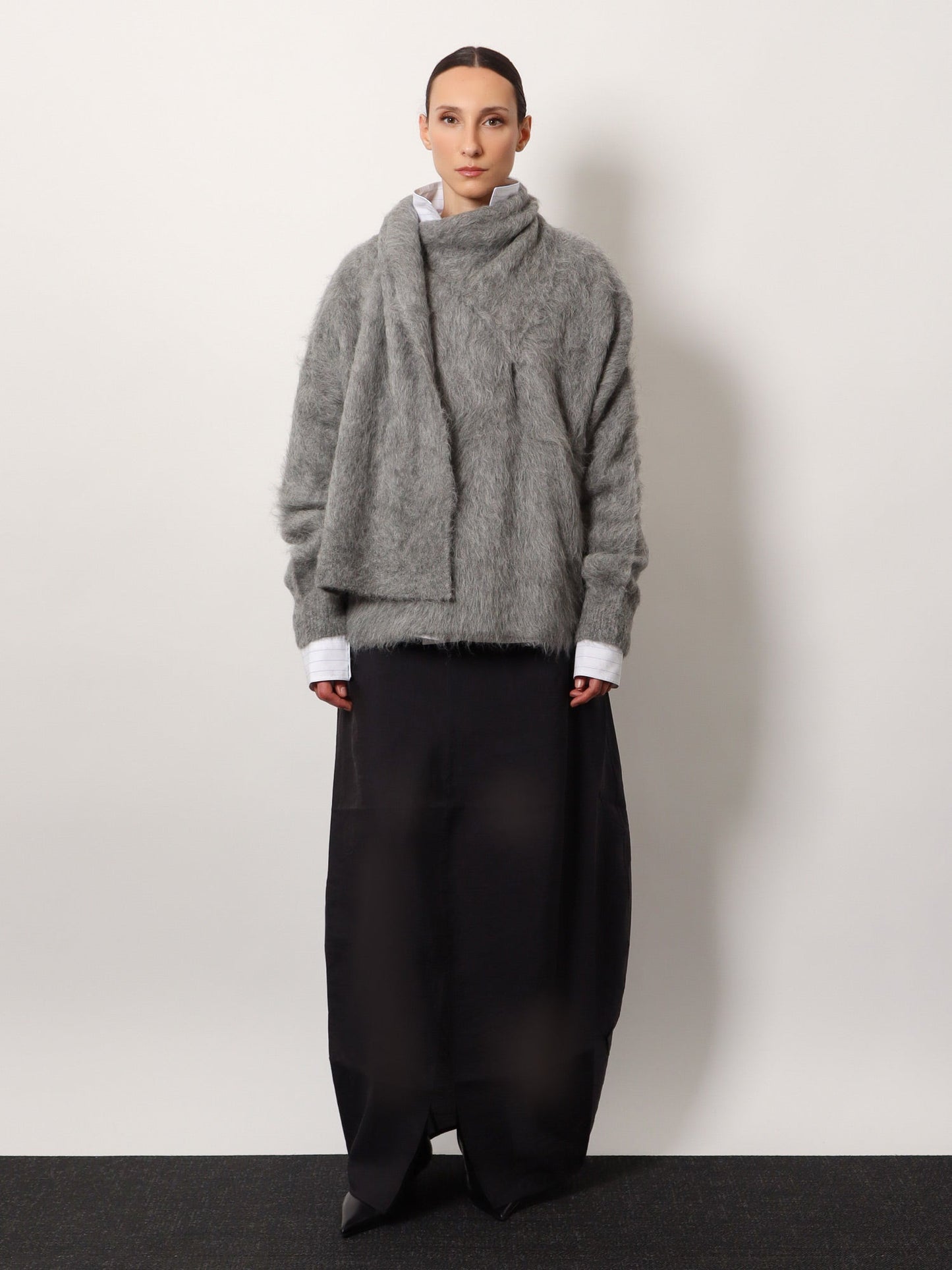 Toteme Draped Scarf Alpaca Blend Sweater