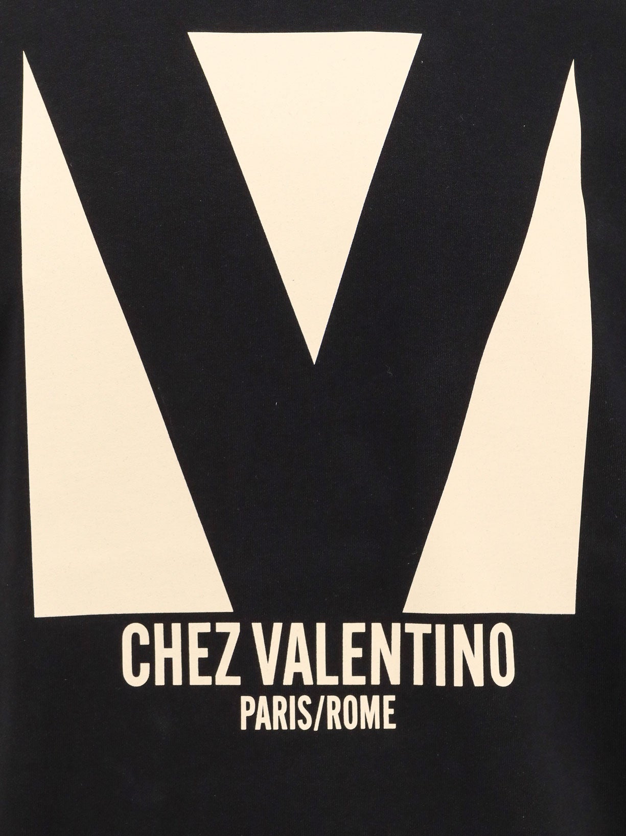 Valentino Cotton T Shirt With Chez Valentino Print