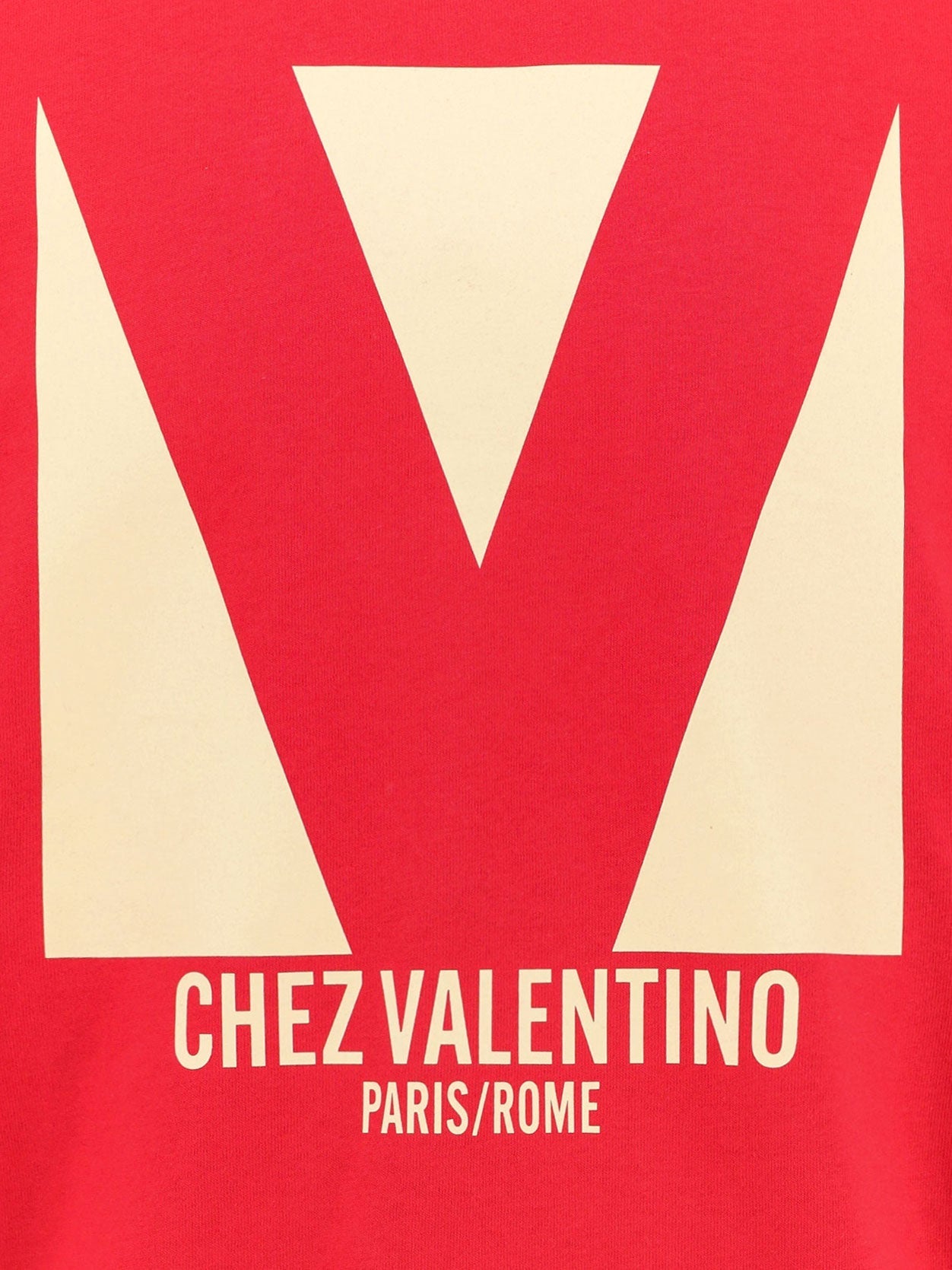 Valentino Cotton T Shirt With Chez Valentino Print