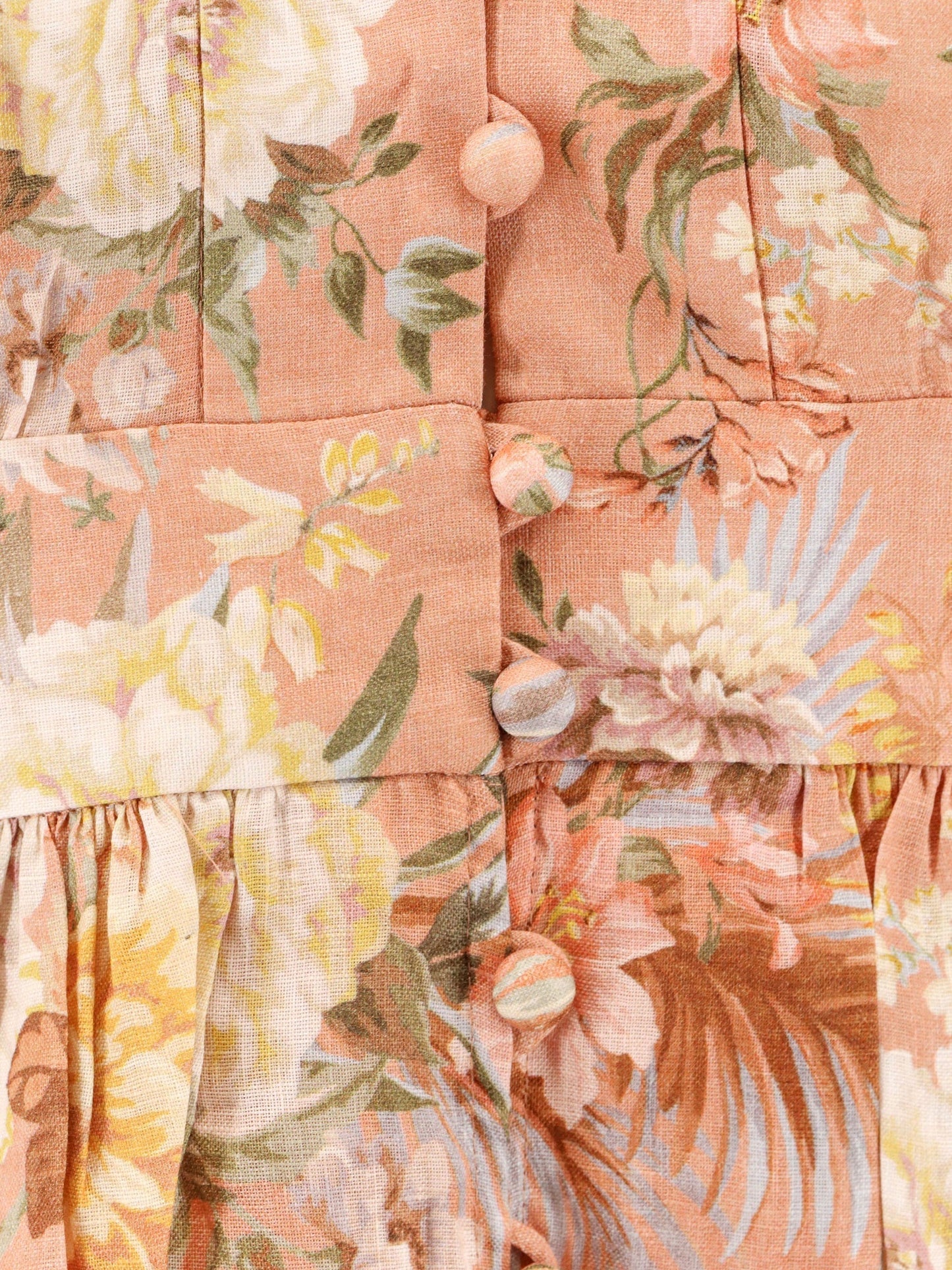 Zimmermann Linen Dress With Floral Print