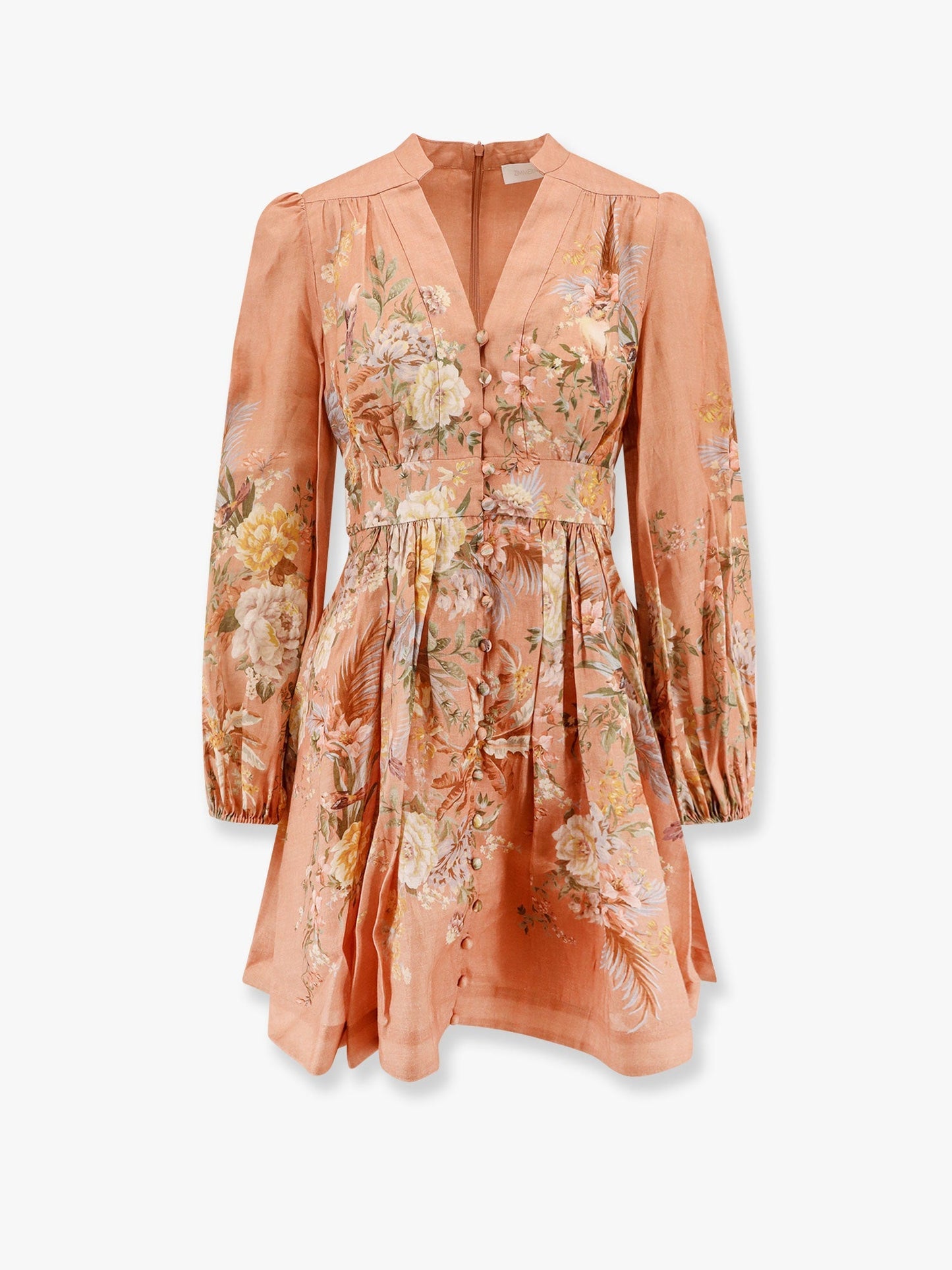 Zimmermann Linen Dress With Floral Print