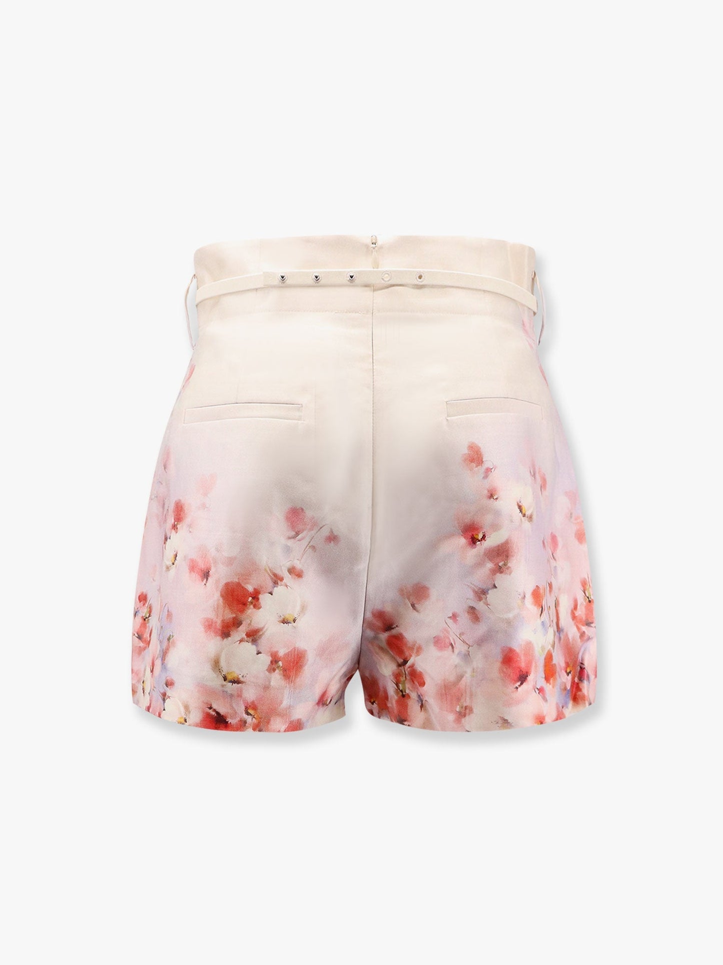 Zimmermann Silk Blend Shorts With Floral Print