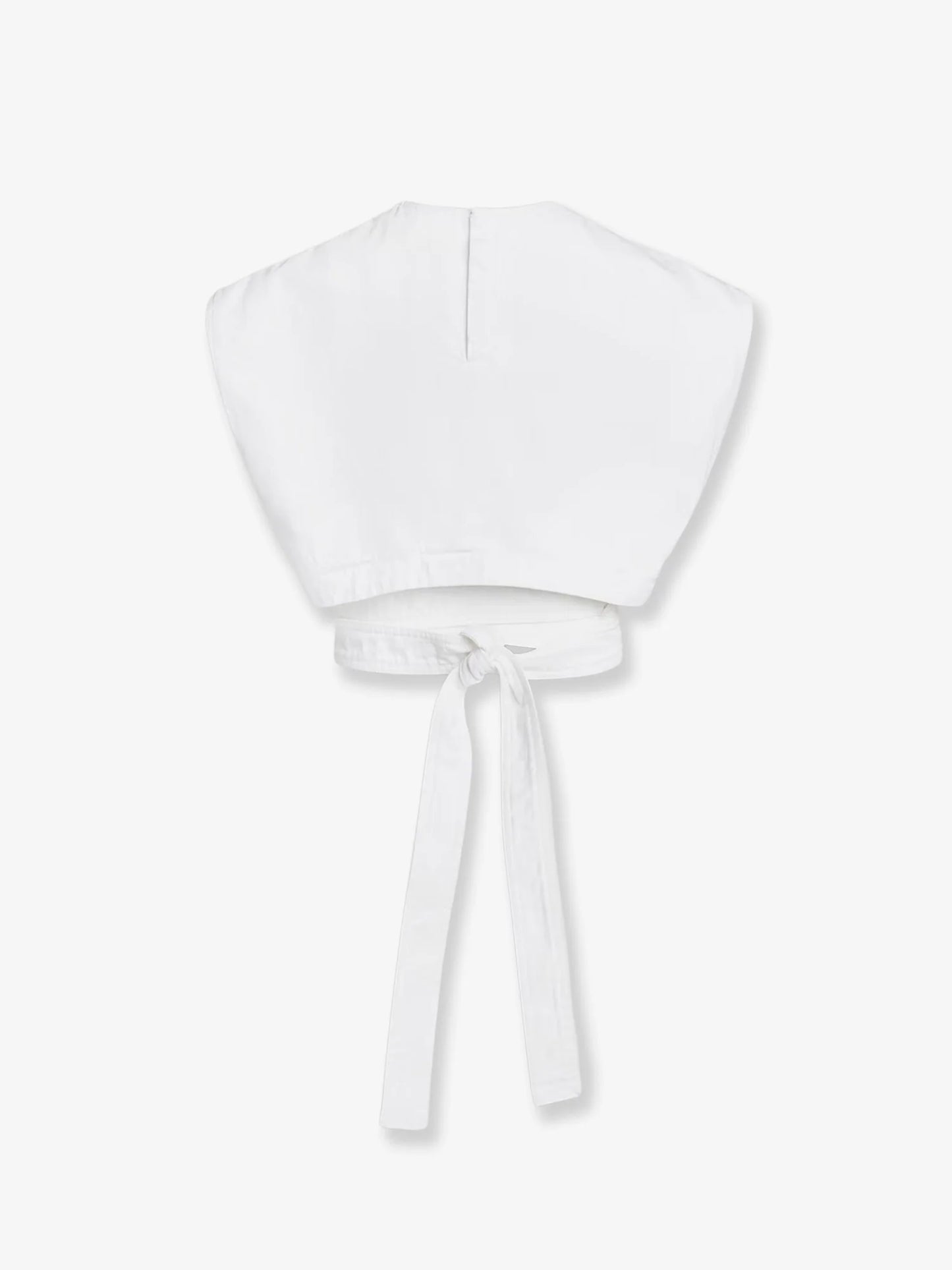 Alaia Cotton Crop Fit Belted Top