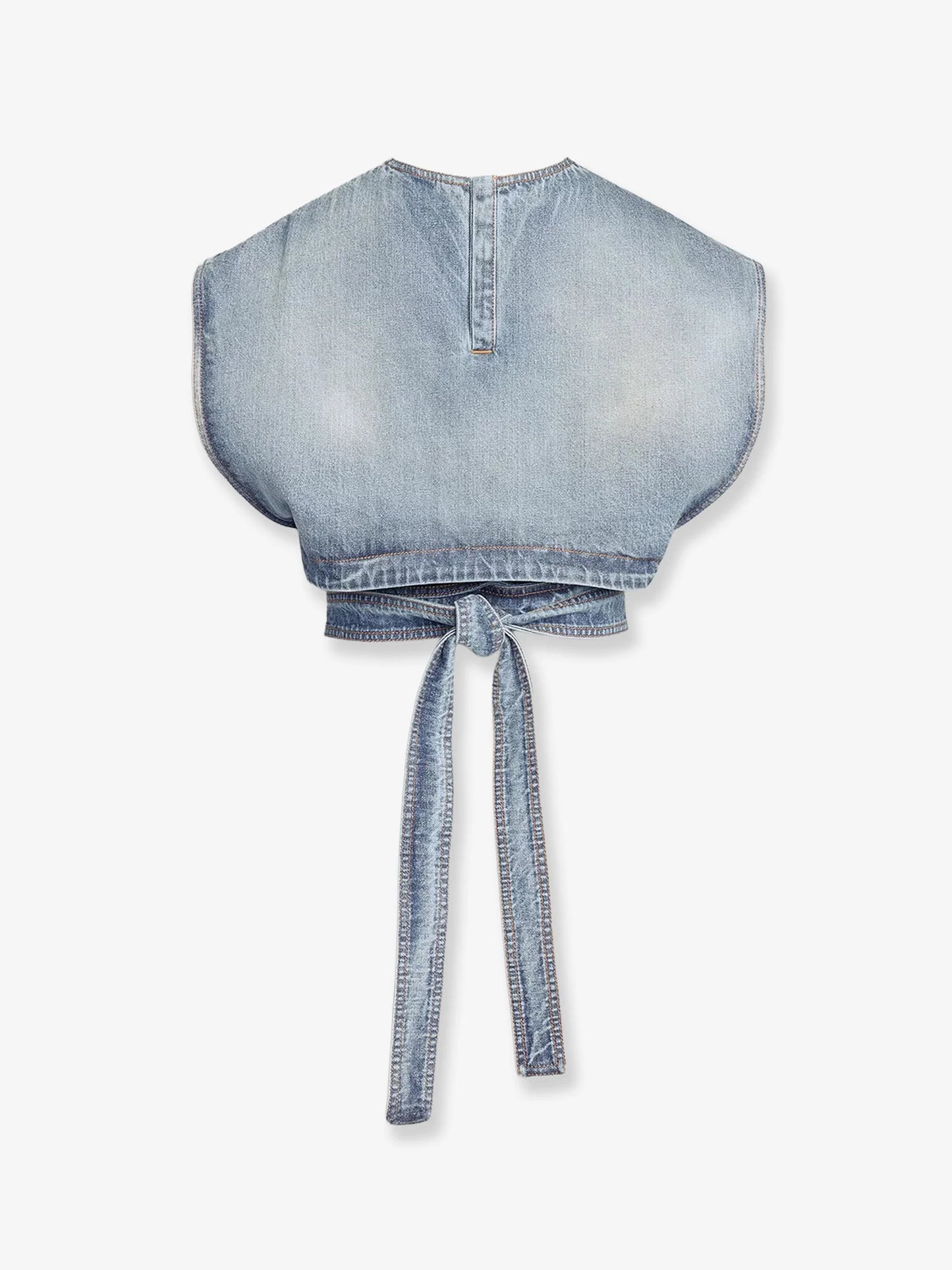 ALAÏA - Belted denim top