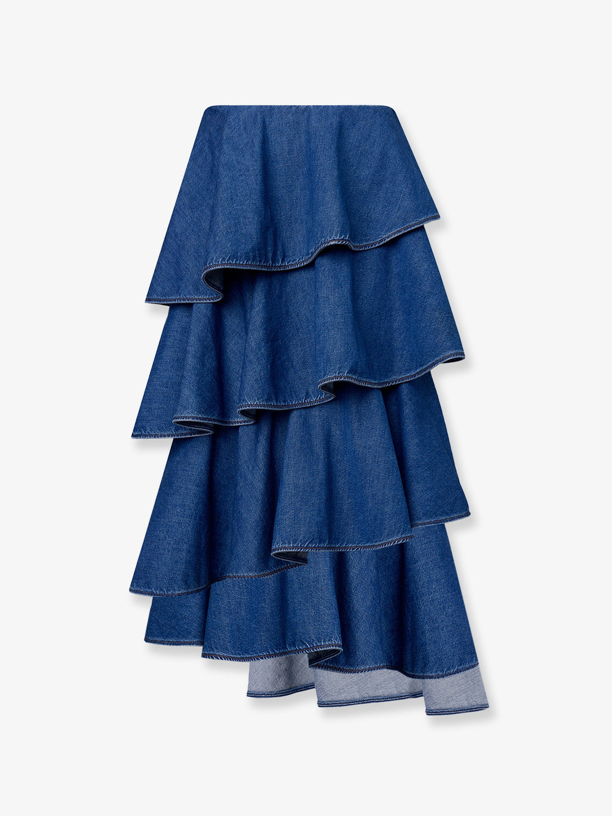 Alaia Spiral denim skirt - Bleu Mineral