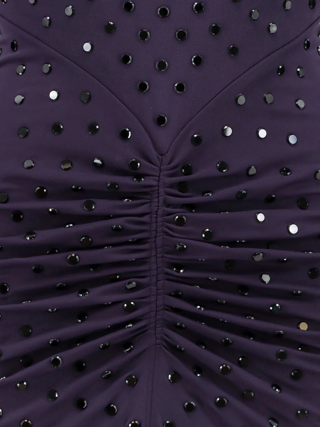 ALAÏA - Long viscose dress with all-over rhinestones