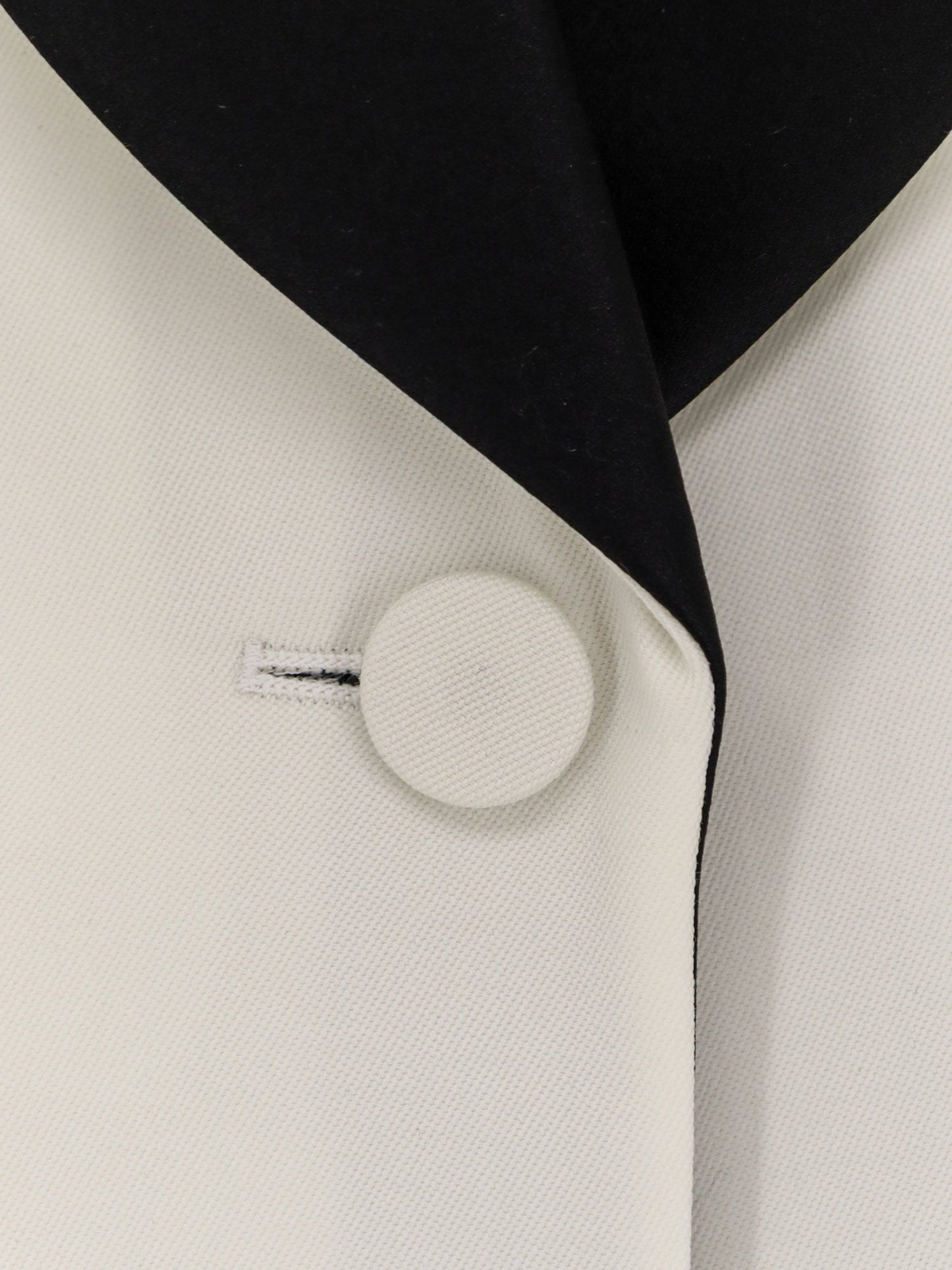 Alexander McQueen Wool blazer with satin lapel - Soft White