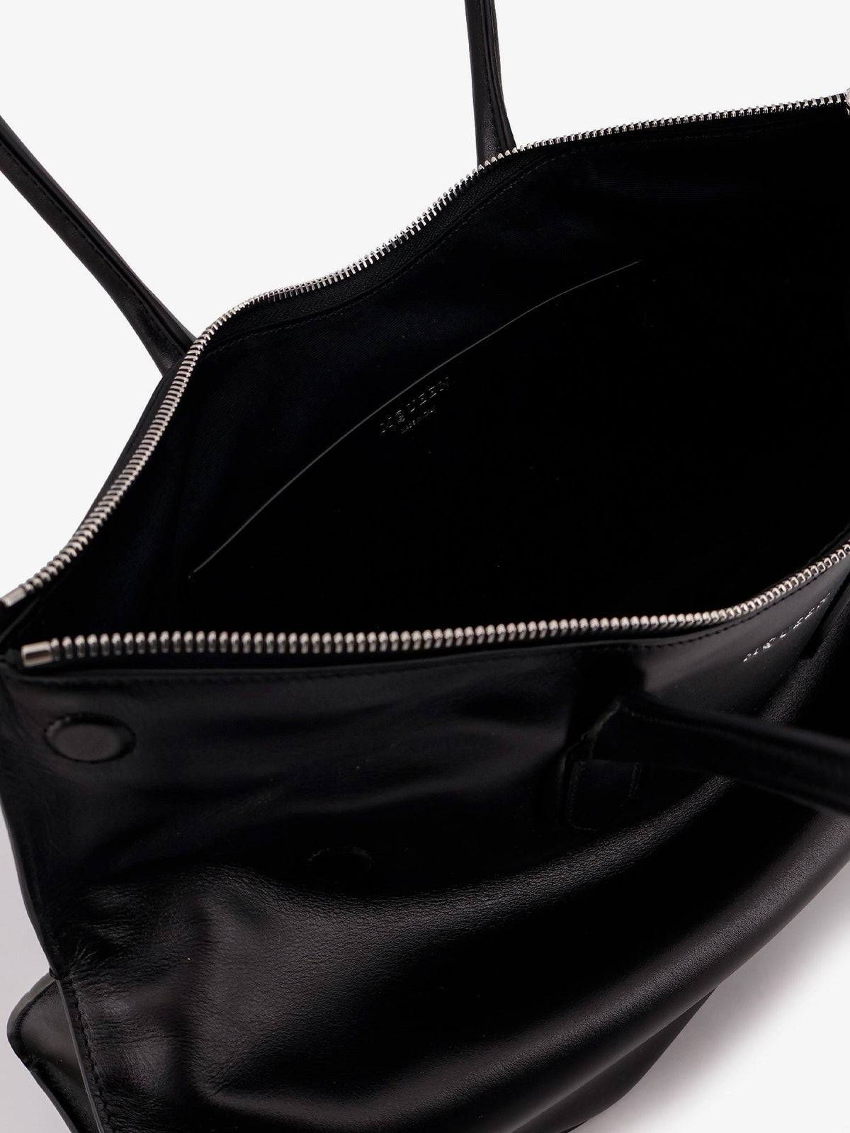 Alexander McQueen Manta leather shoulder bag - Black Silver