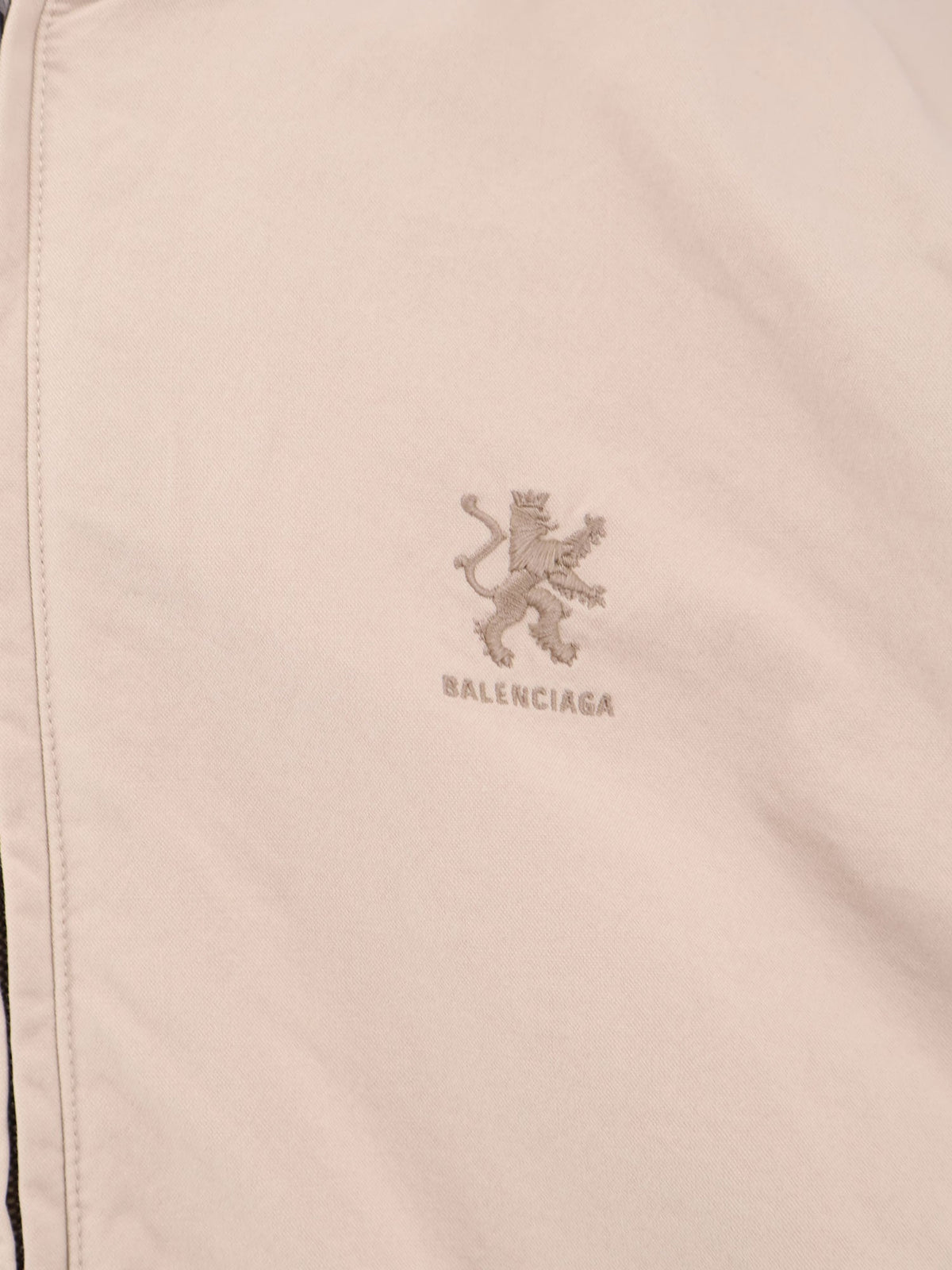 Balenciaga Cotton blend jacket with embroidered logo on the front - Light Beige